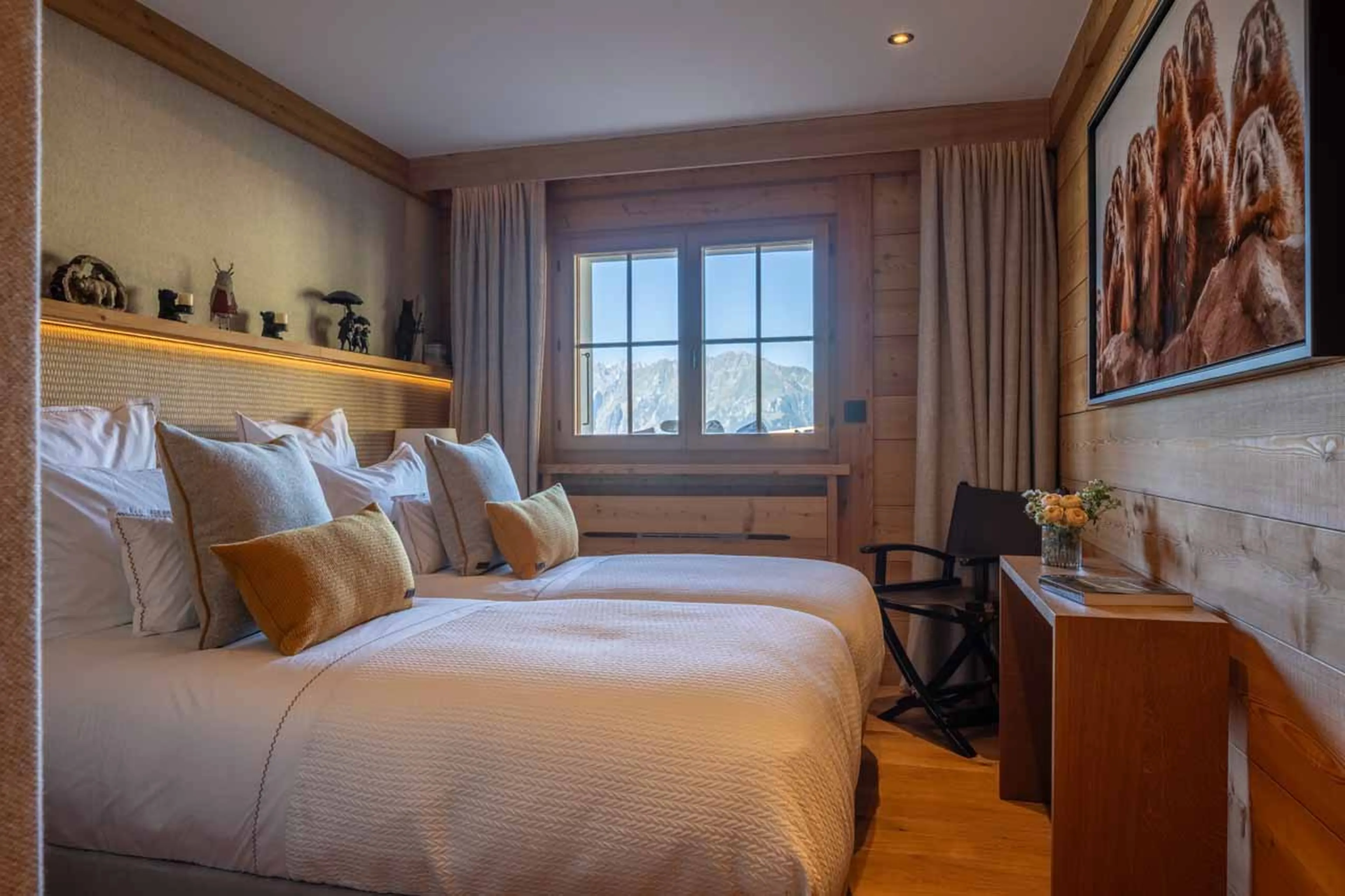 Bedroom 4 at Chalet Les Etoiles d'Amon in Verbier