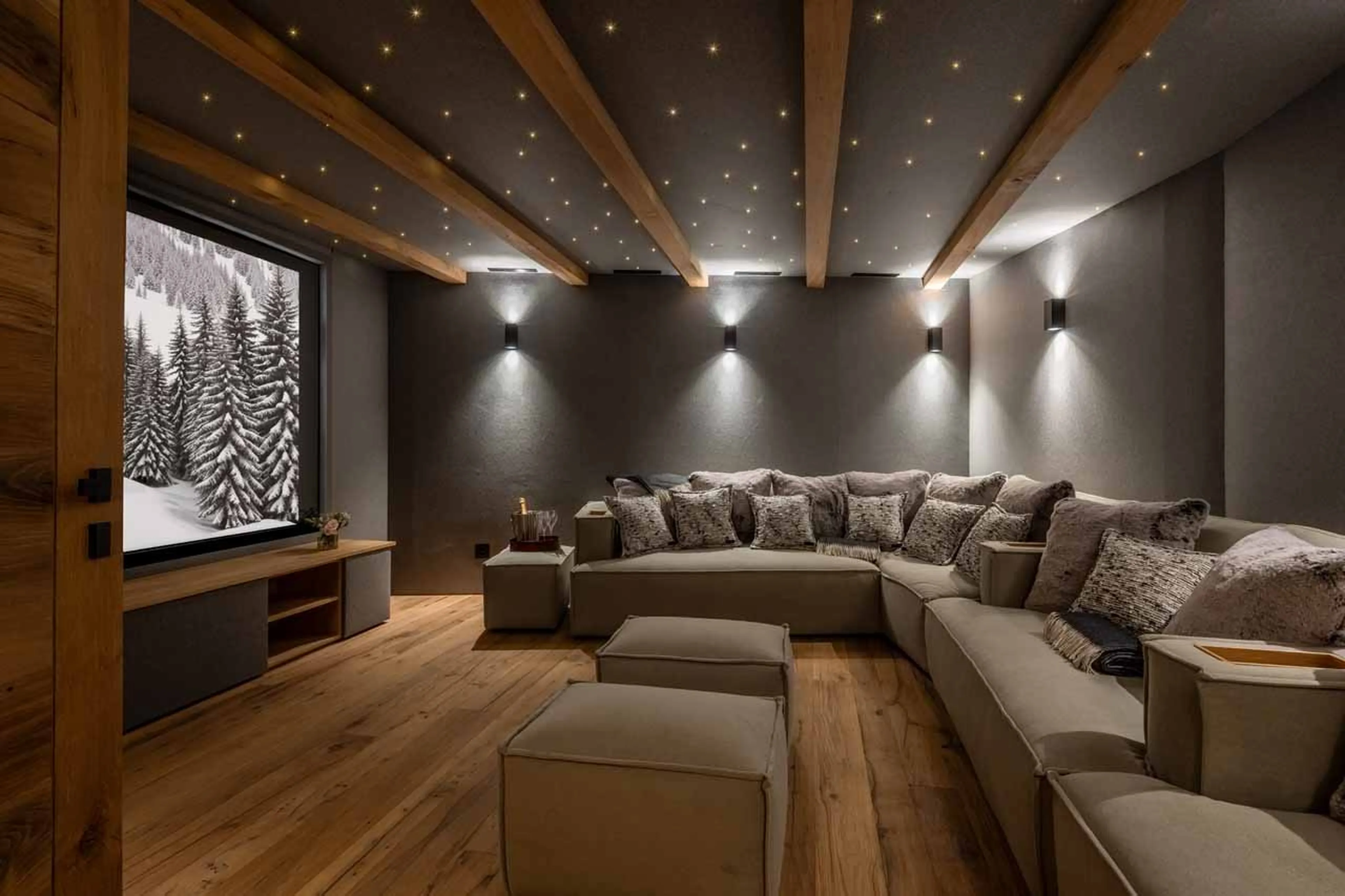 Cinema at Chalet Les Etoiles d'Amon in Verbier