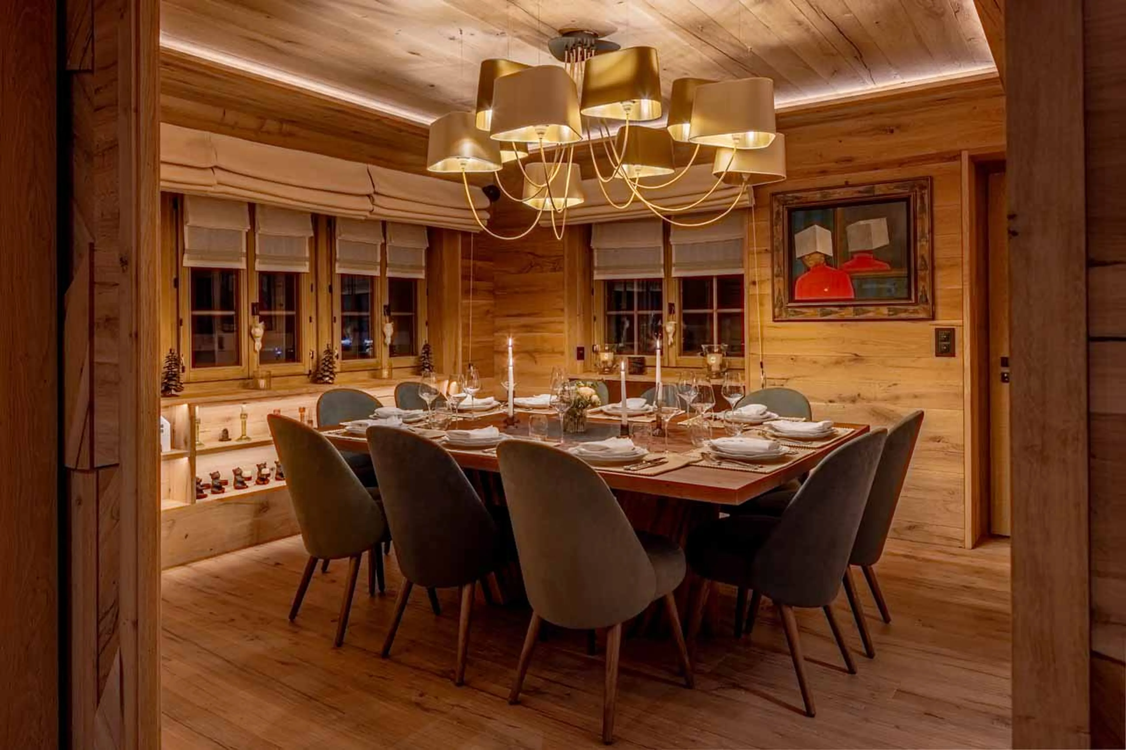 Dining room at Chalet Les Etoiles d'Amon in Verbier
