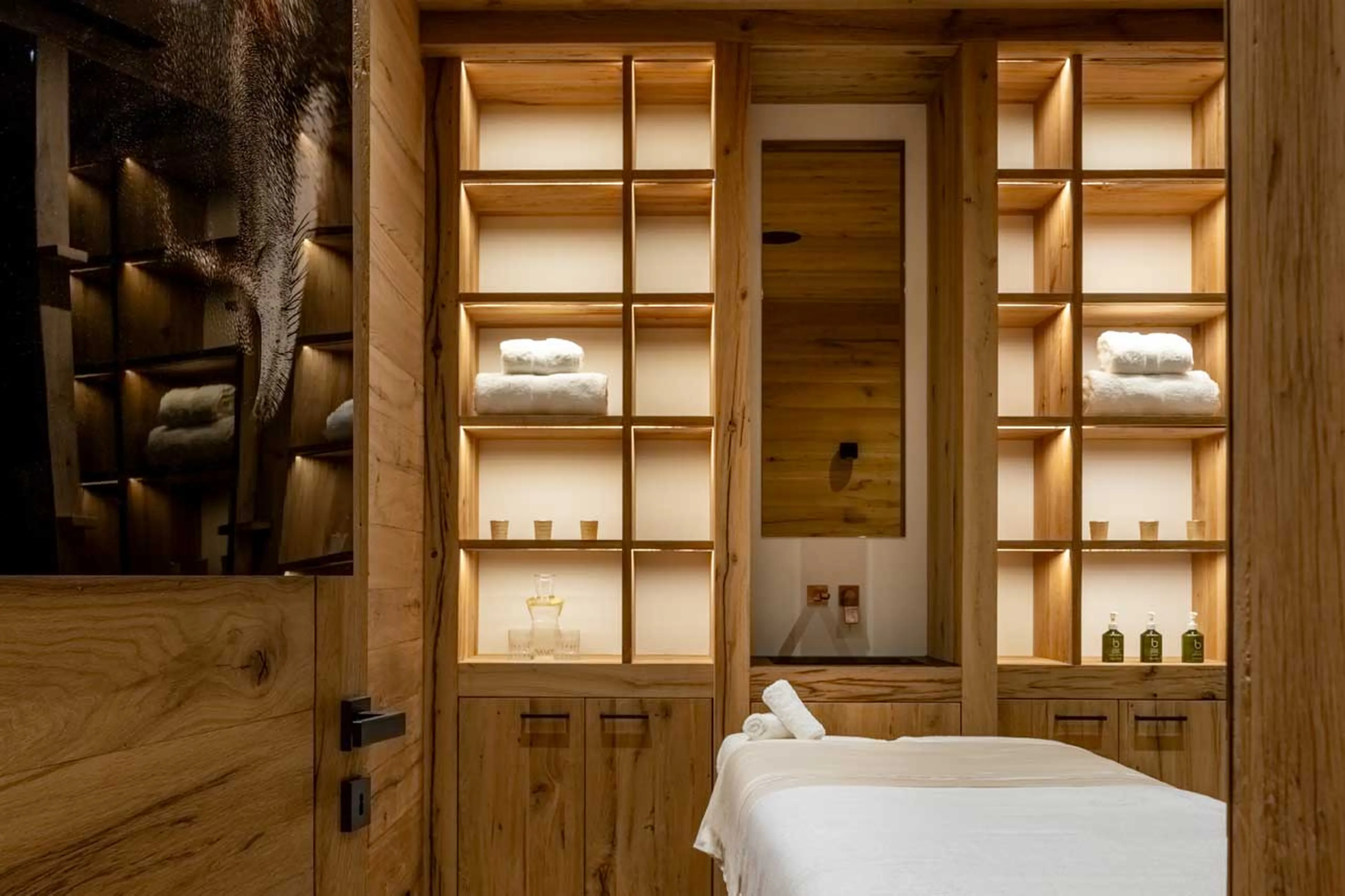 Spa massage room at Chalet Les Etoiles d'Amon in Verbier