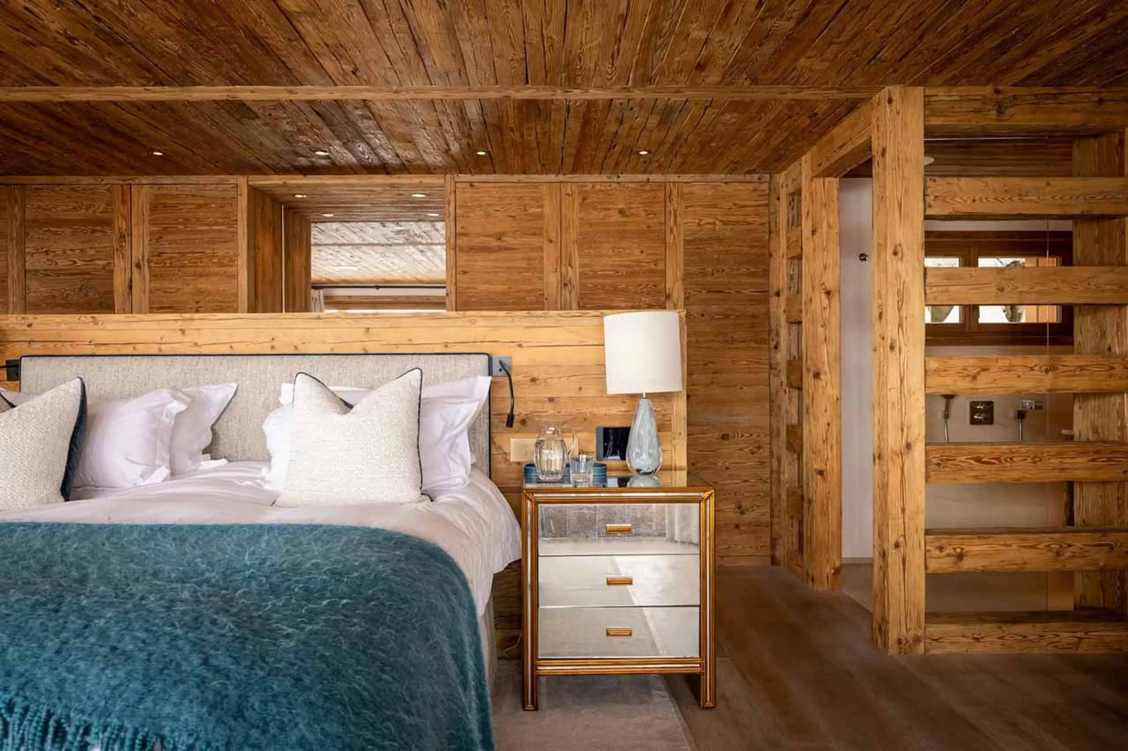 Bedroom one at Chalet Les Etrennes in Verbier