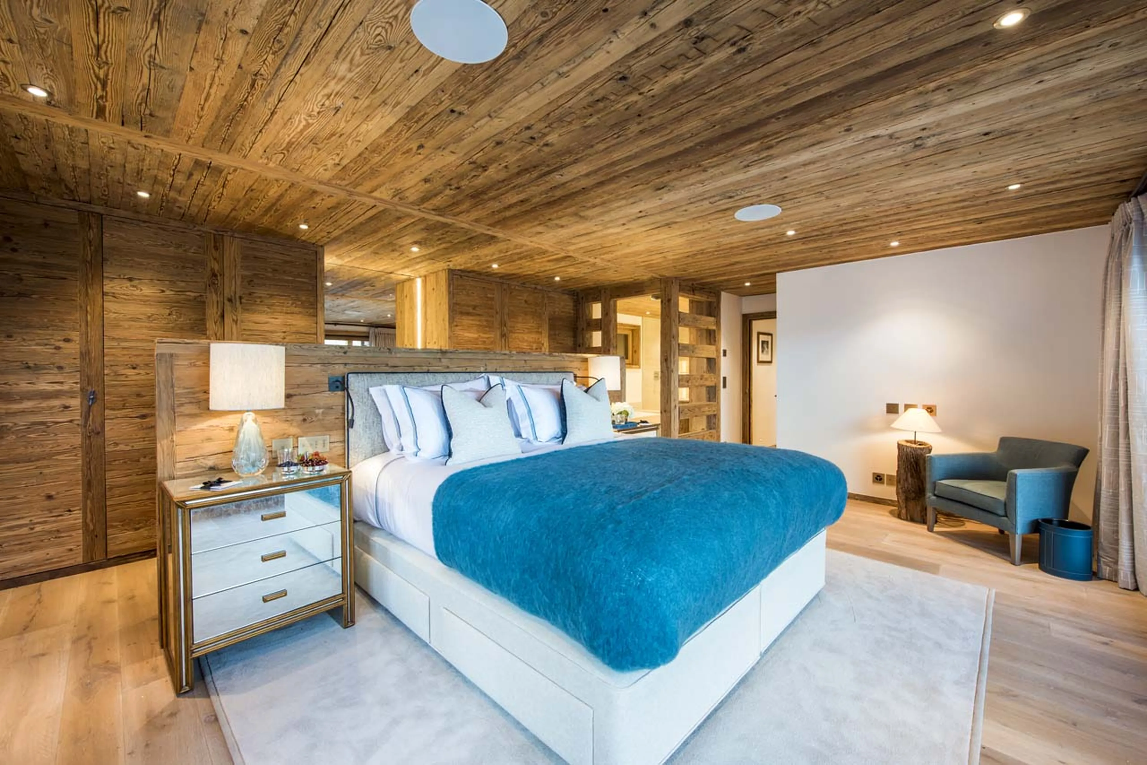 Bedroom one at Chalet Les Etrennes in Verbier