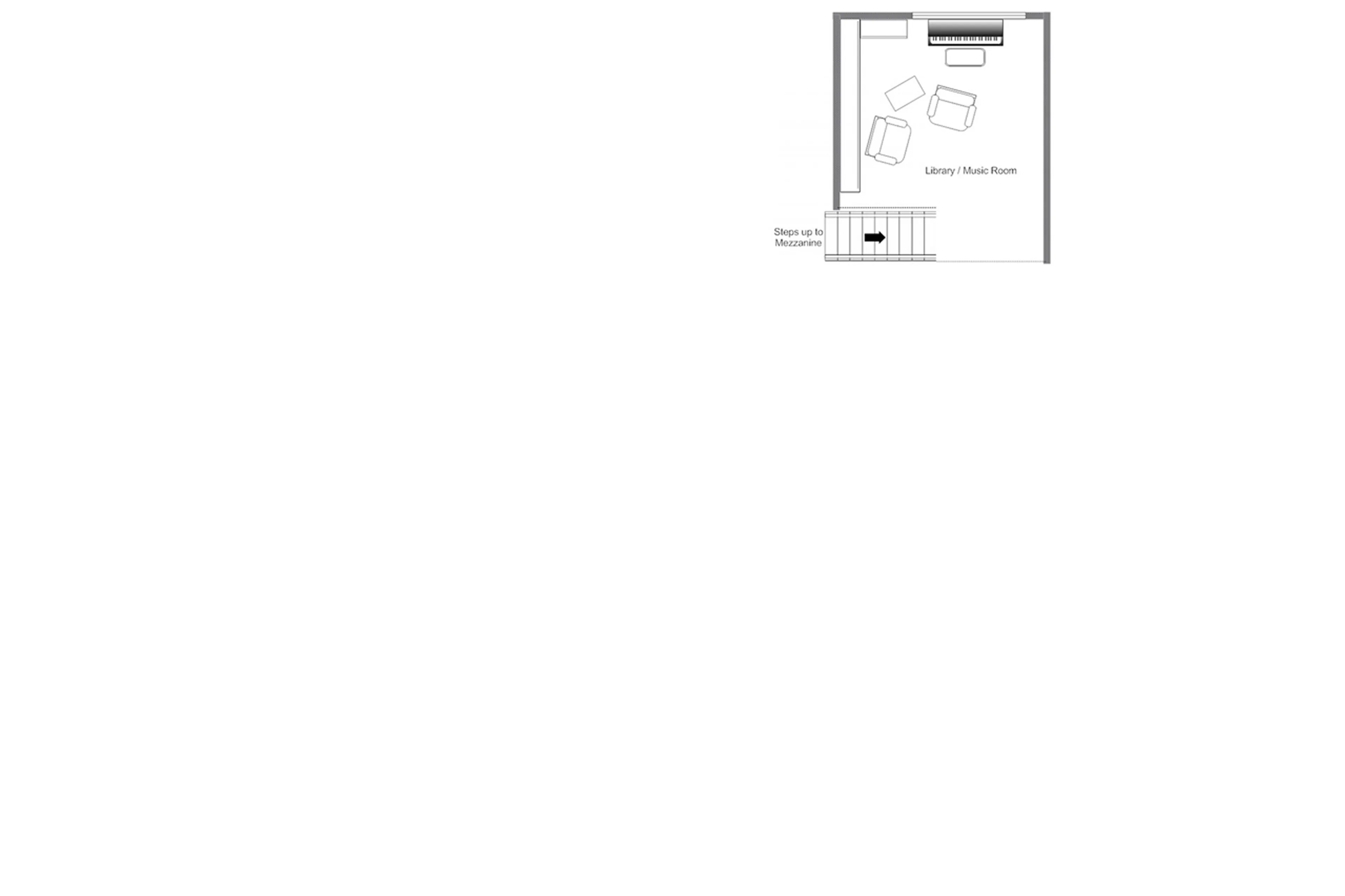 Mezzanine floor plan of Chalet Les Etrennes in Verbier