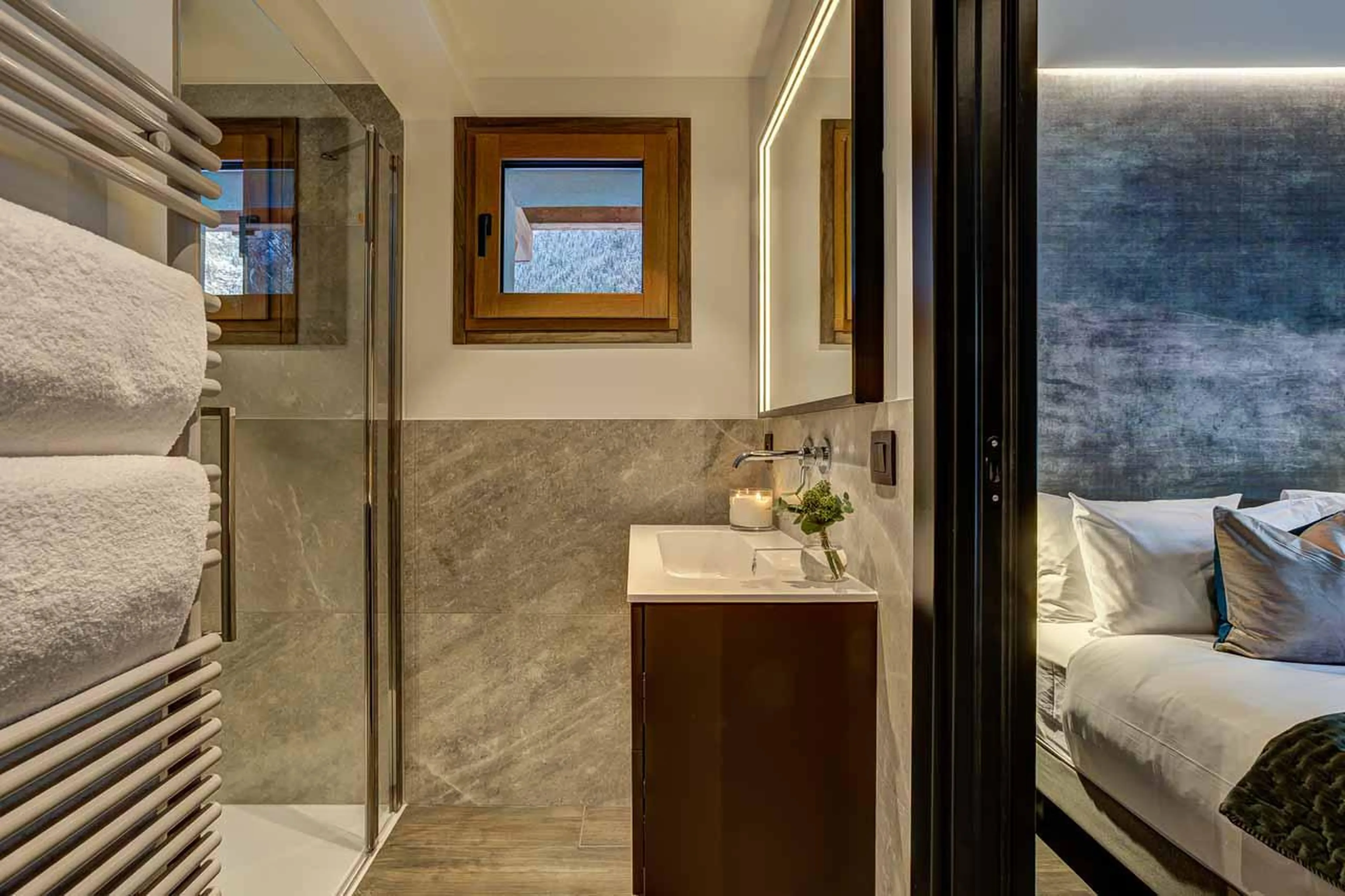 Shower room five at Chalet Les Melezes in Chamonix