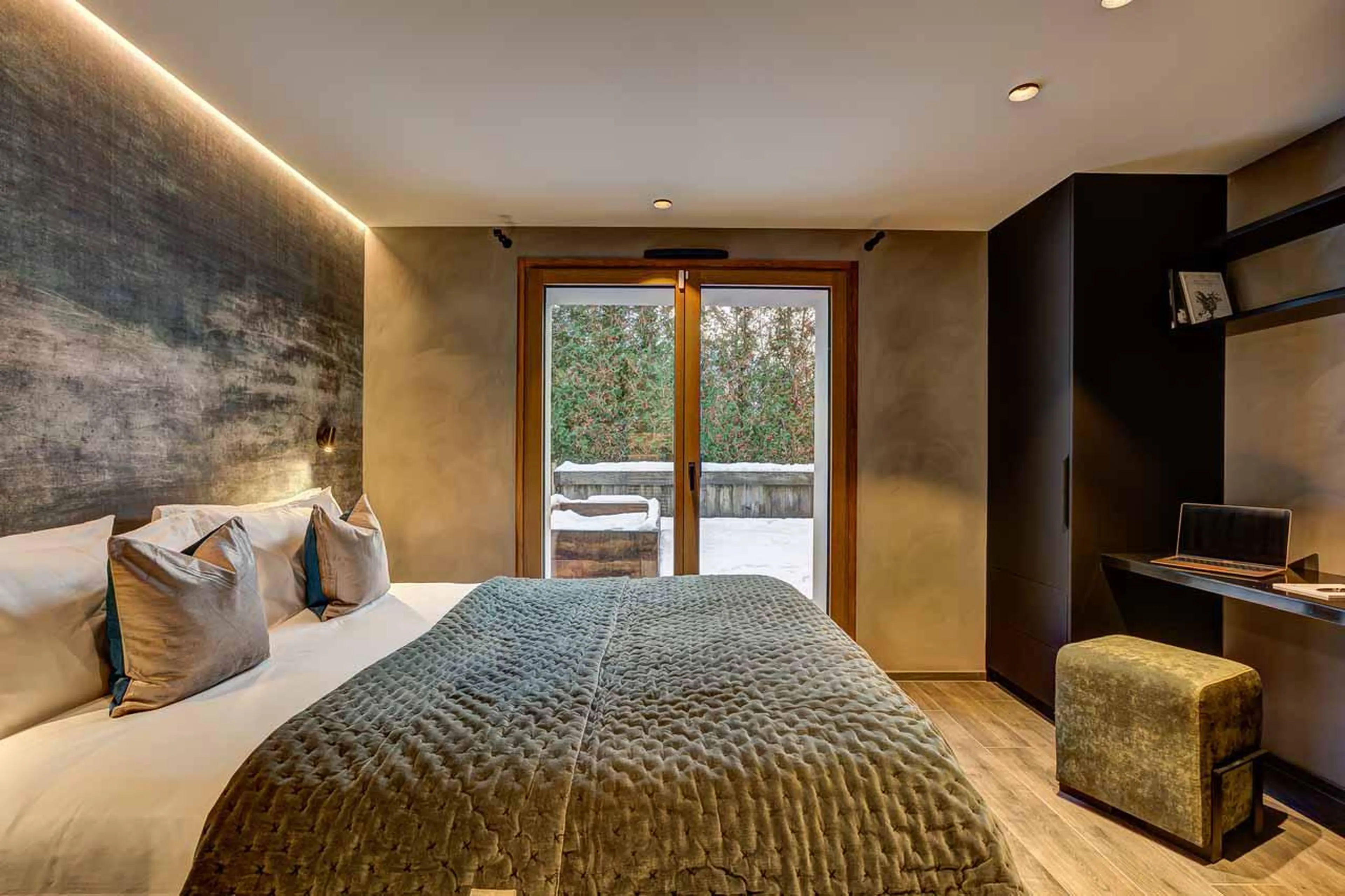 Bedroom five at Chalet Les Melezes in Chamonix
