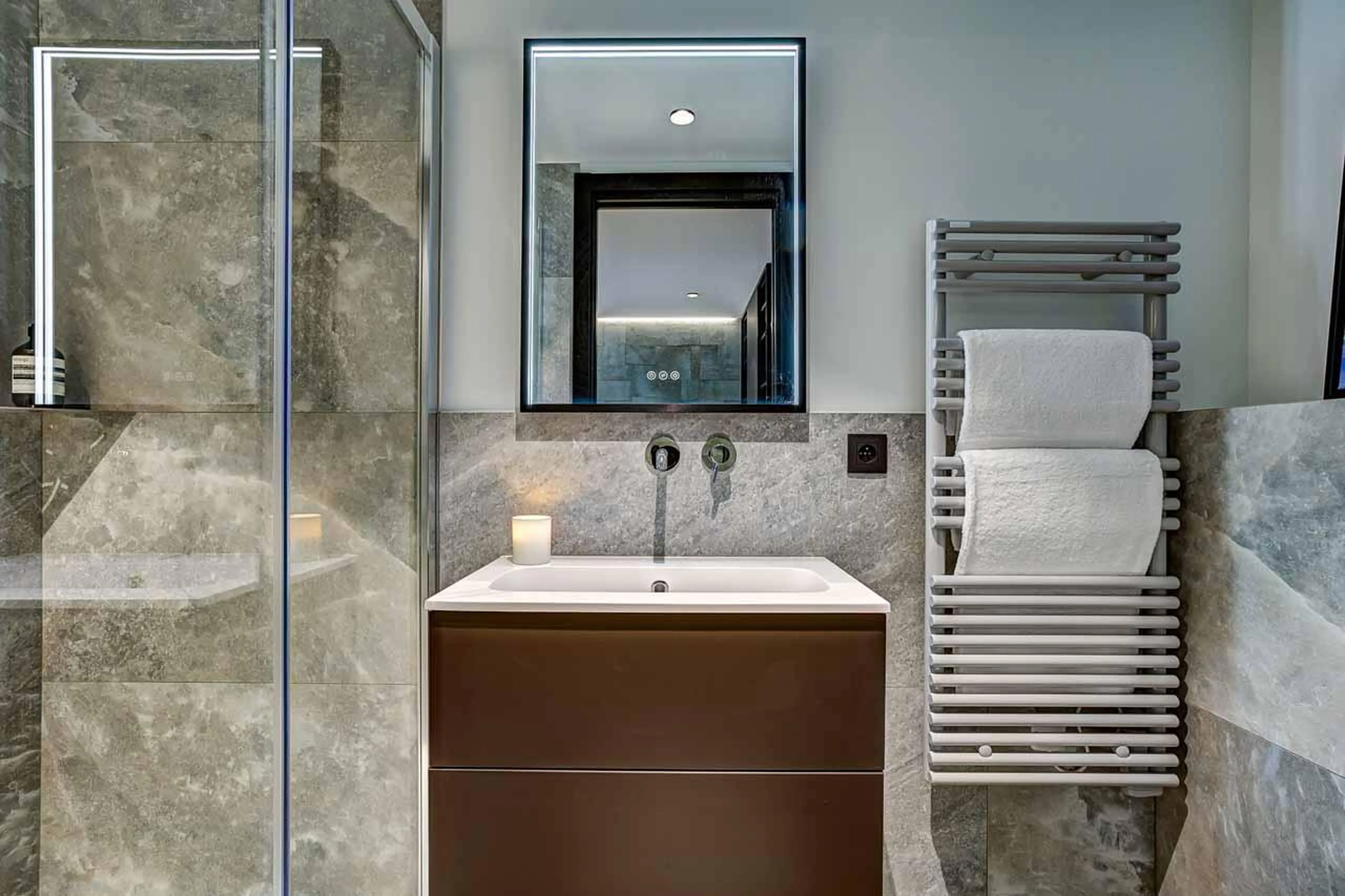 Shower room seven at Chalet Les Melezes in Chamonix