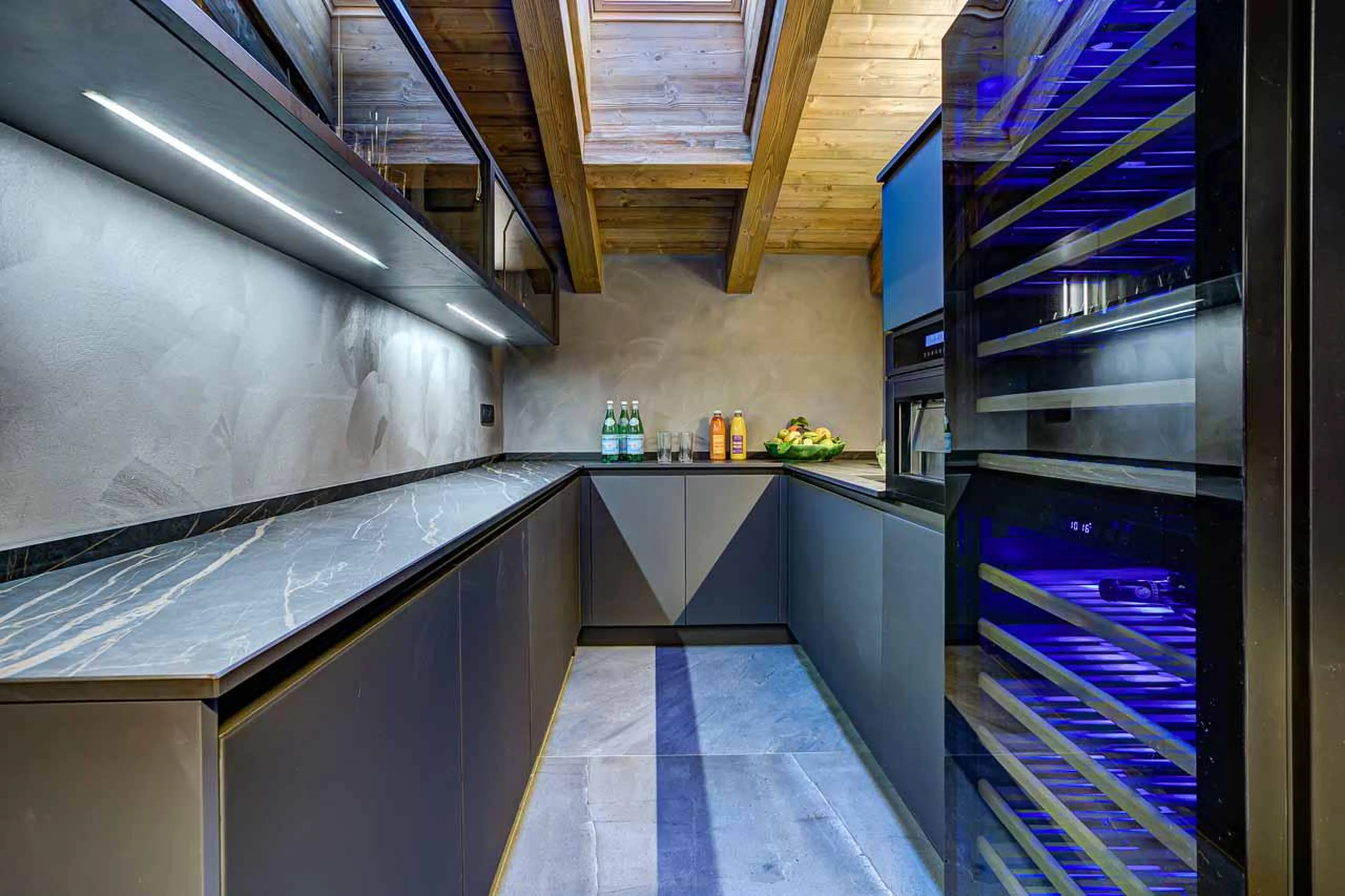 Kitchen cellar at Chalet Les Melezes in Chamonix