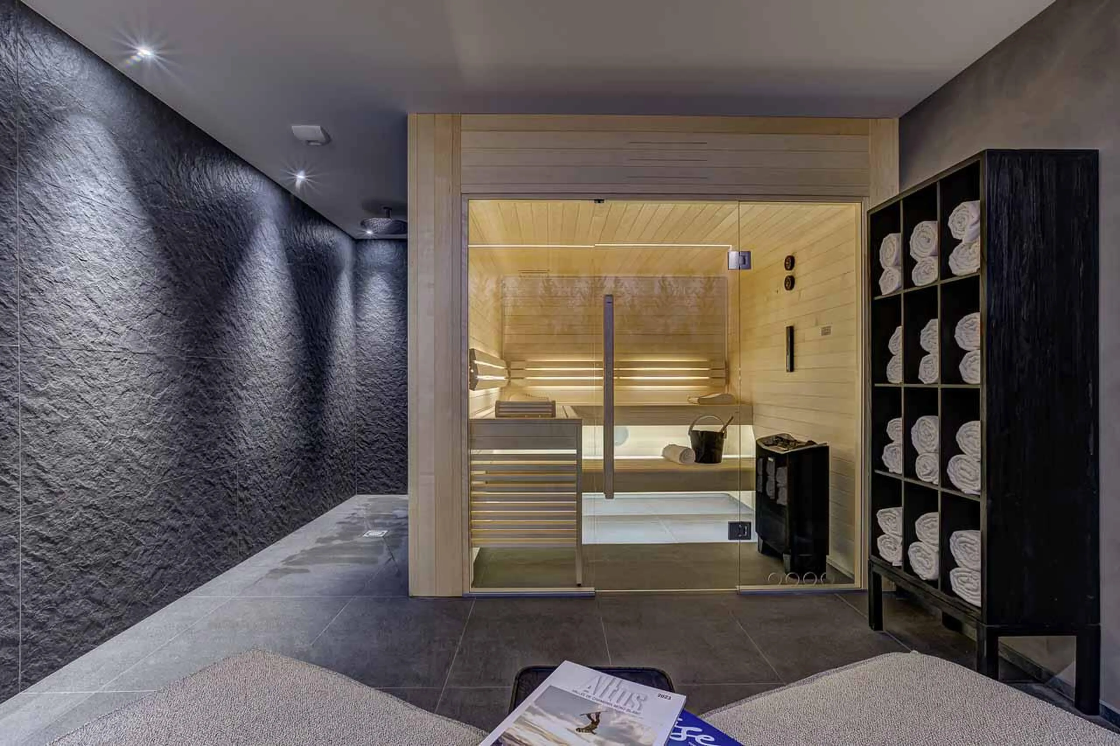 Sauna & shower at Chalet Les Melezes in Chamonix