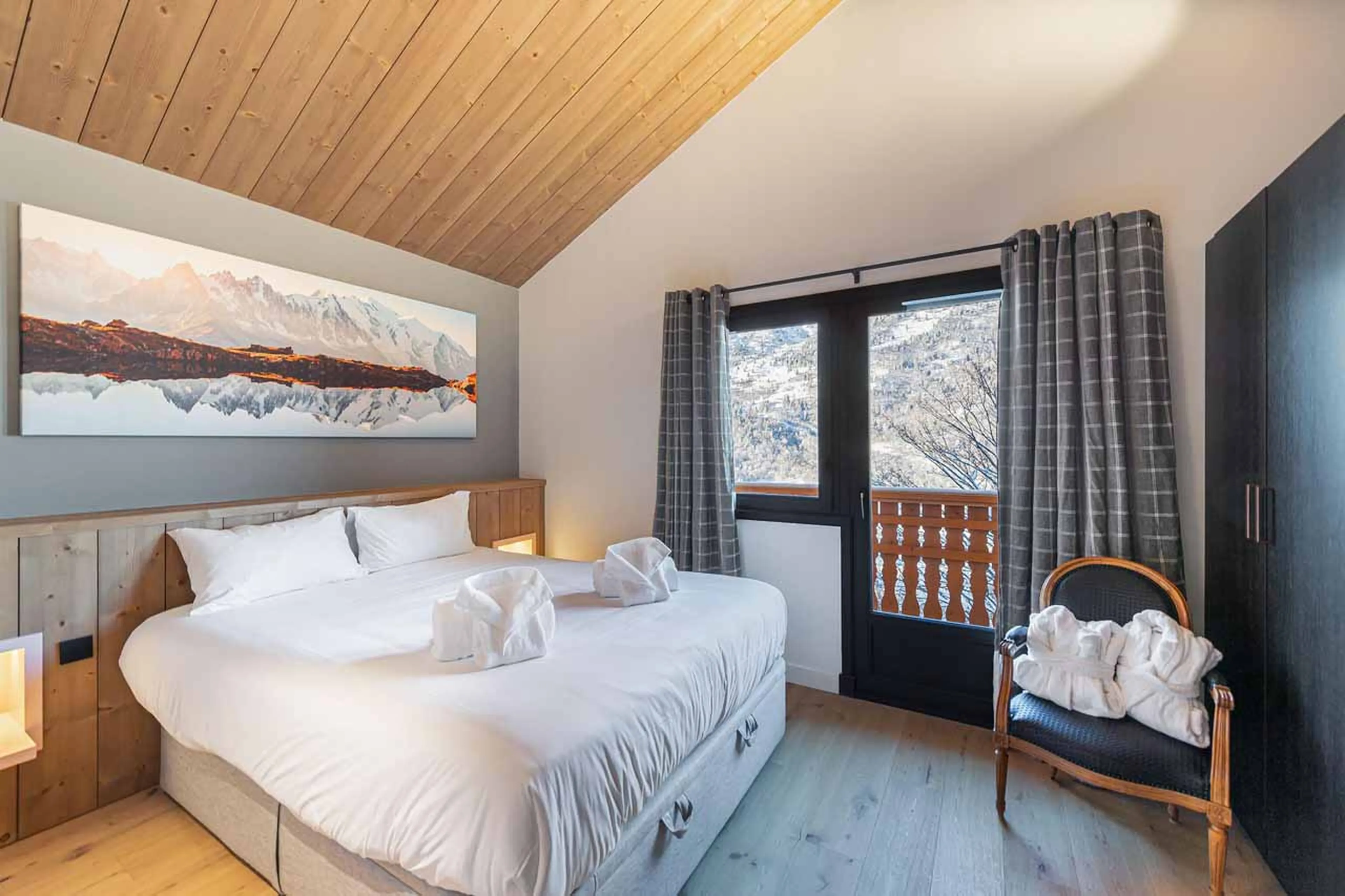 Bedroom two at Chalet Les Morilles in Meribel