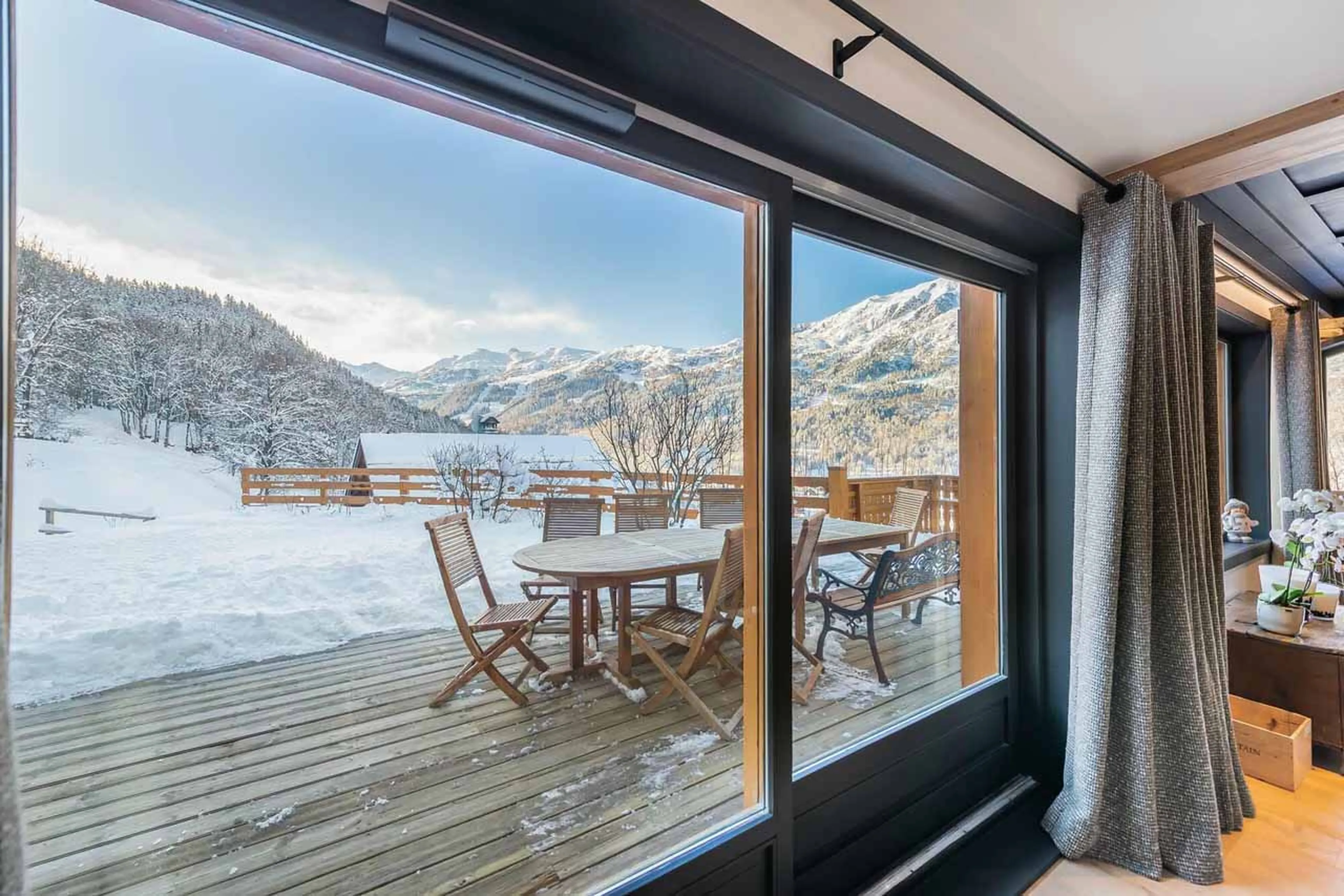 Views from living area of Chalet Les Morilles in Meribel
