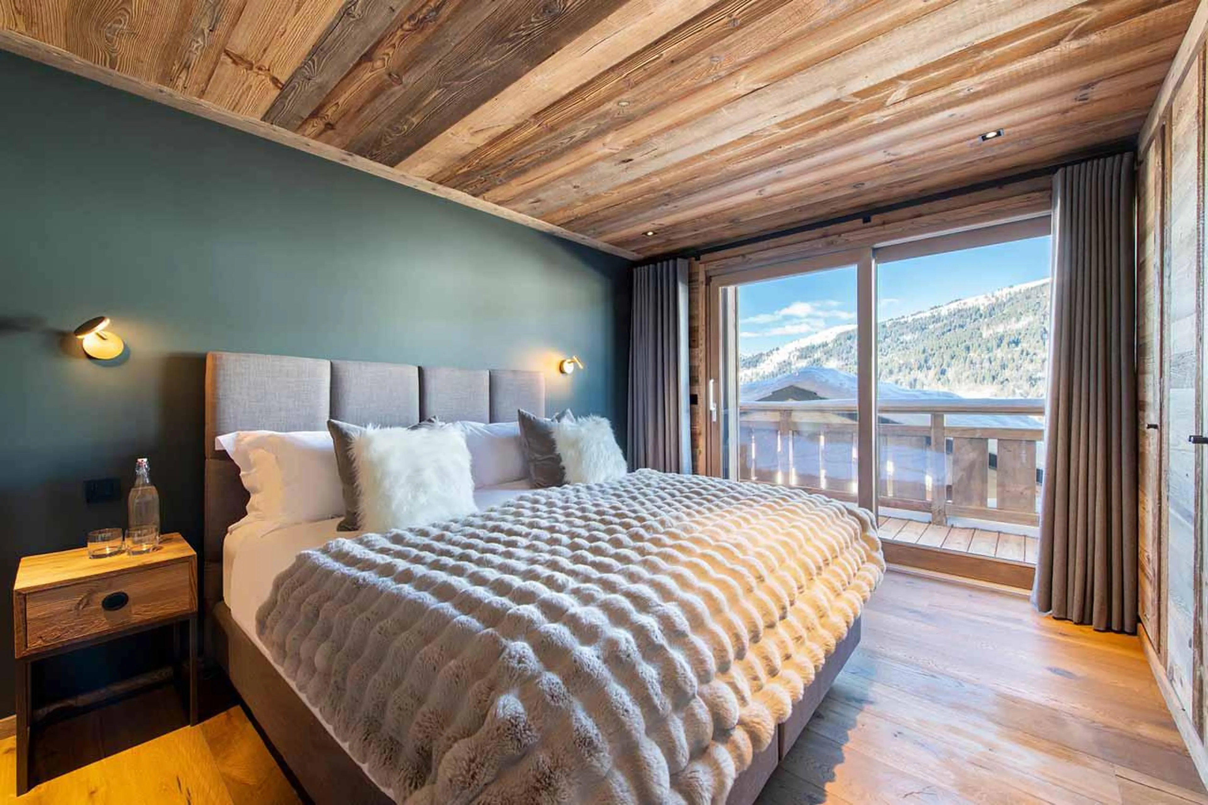 Bedroom two at Chalet les Sapins in Les Gets