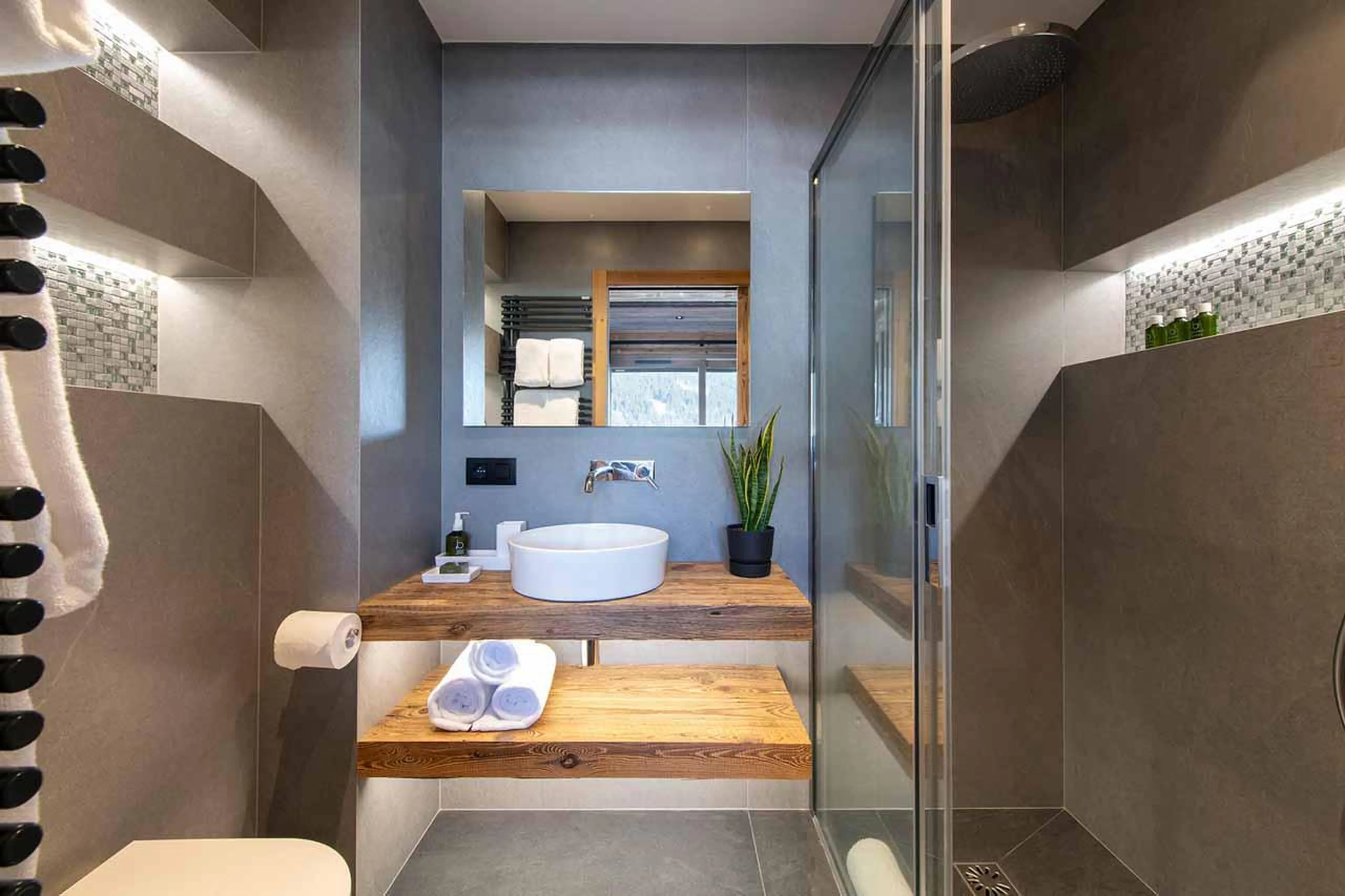 Shower room three at Chalet les Sapins in Les Gets