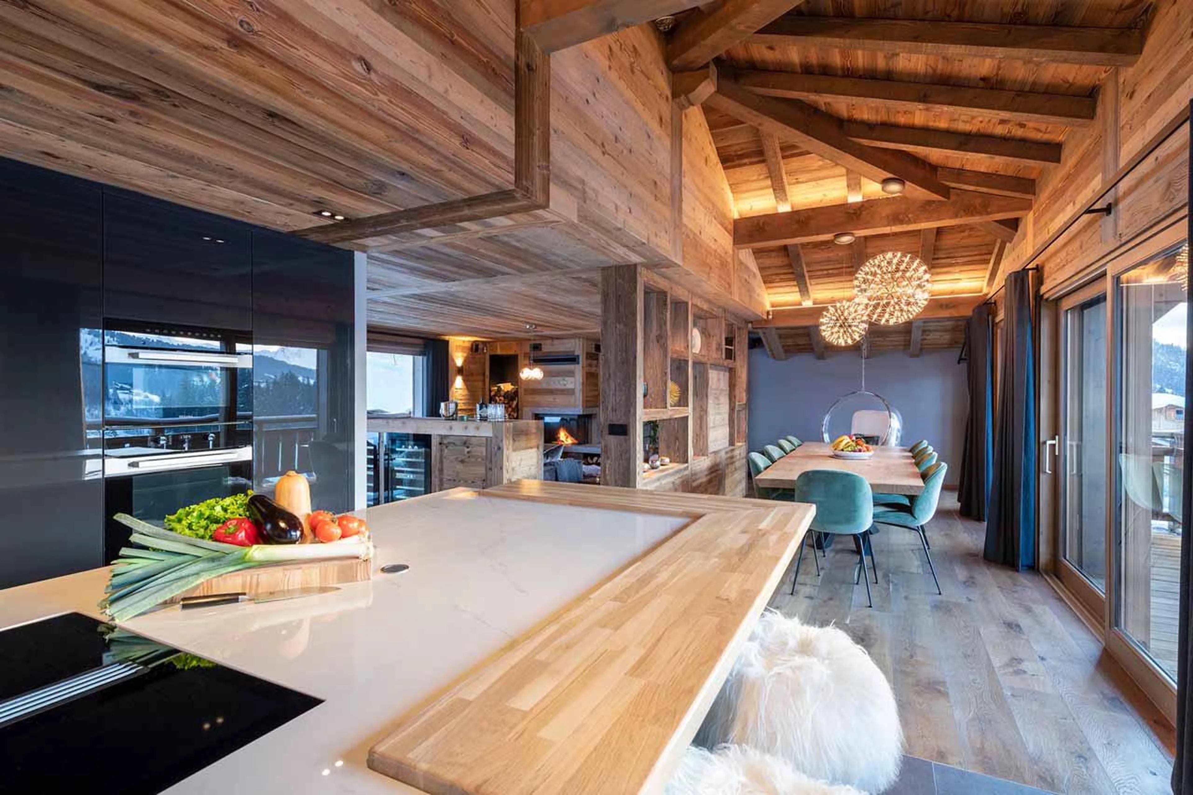 Kitchen at Chalet les Sapins in Les Gets