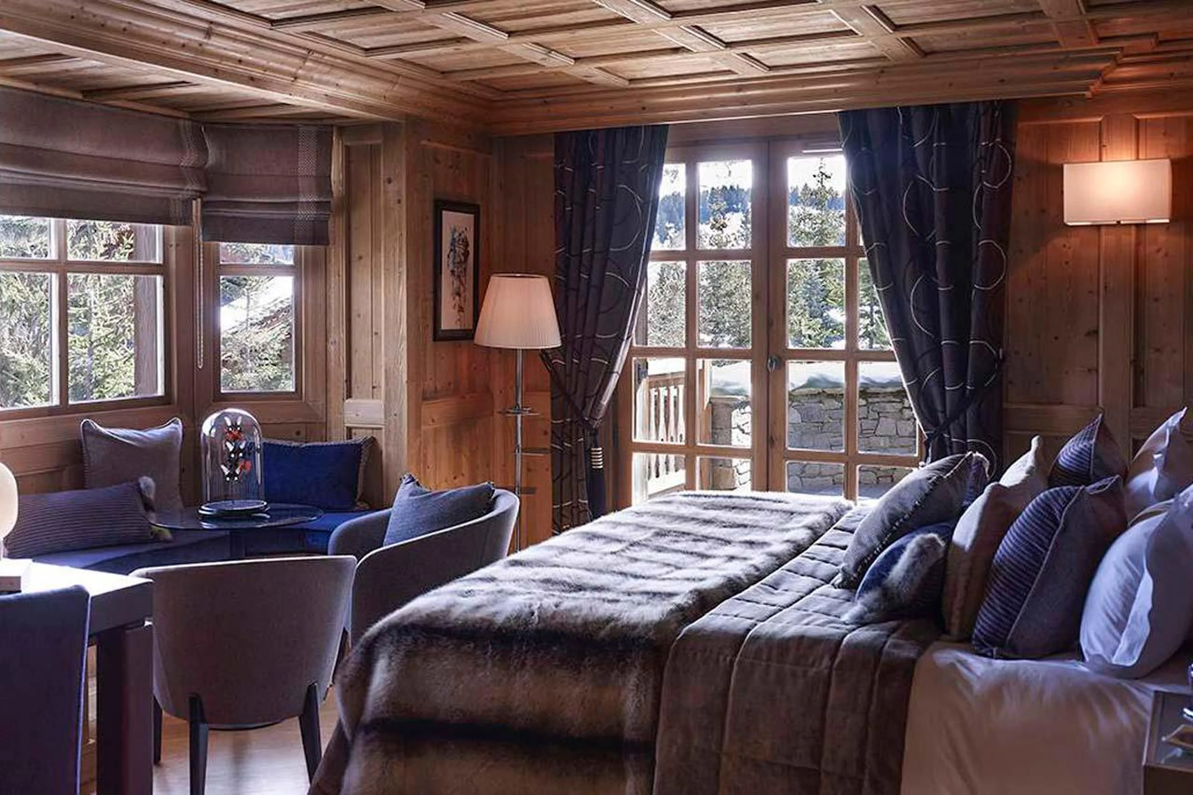 Bedroom one at Chalet Les Sorbiers in Courchevel 1850