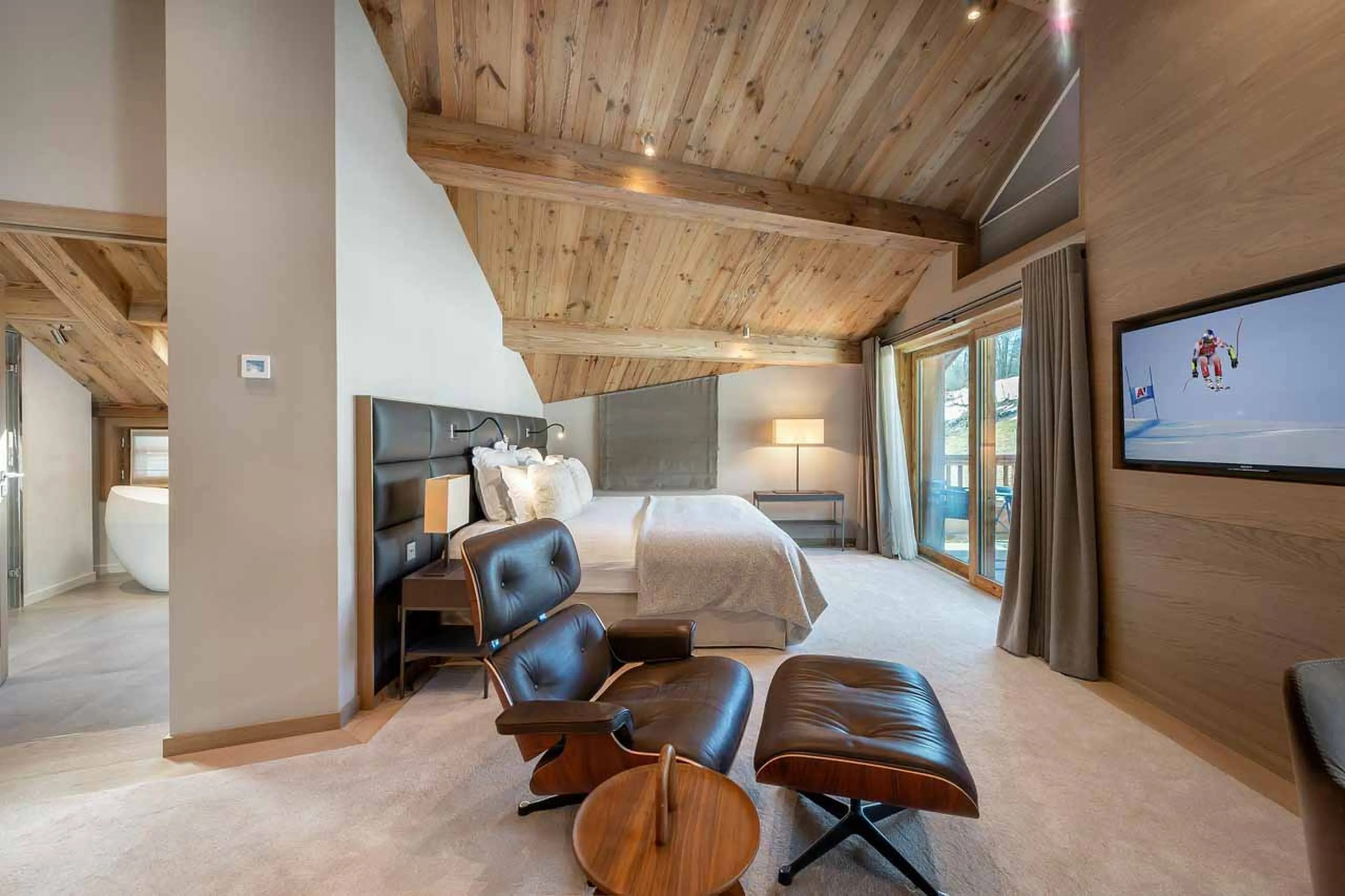 Bedroom one at Chalet Les Sorbiers in Meribel