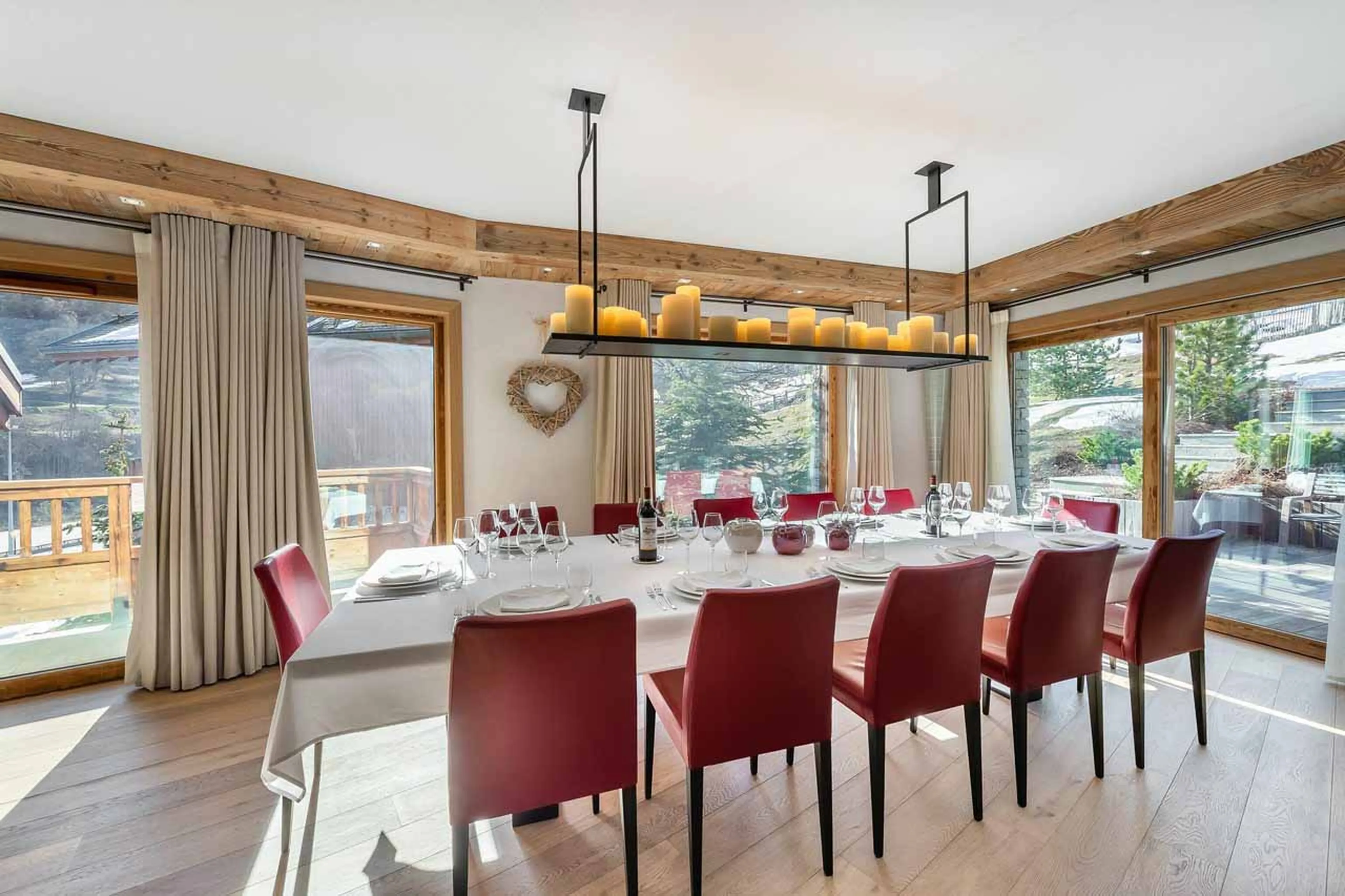 Dining area at Chalet Les Sorbiers in Meribel