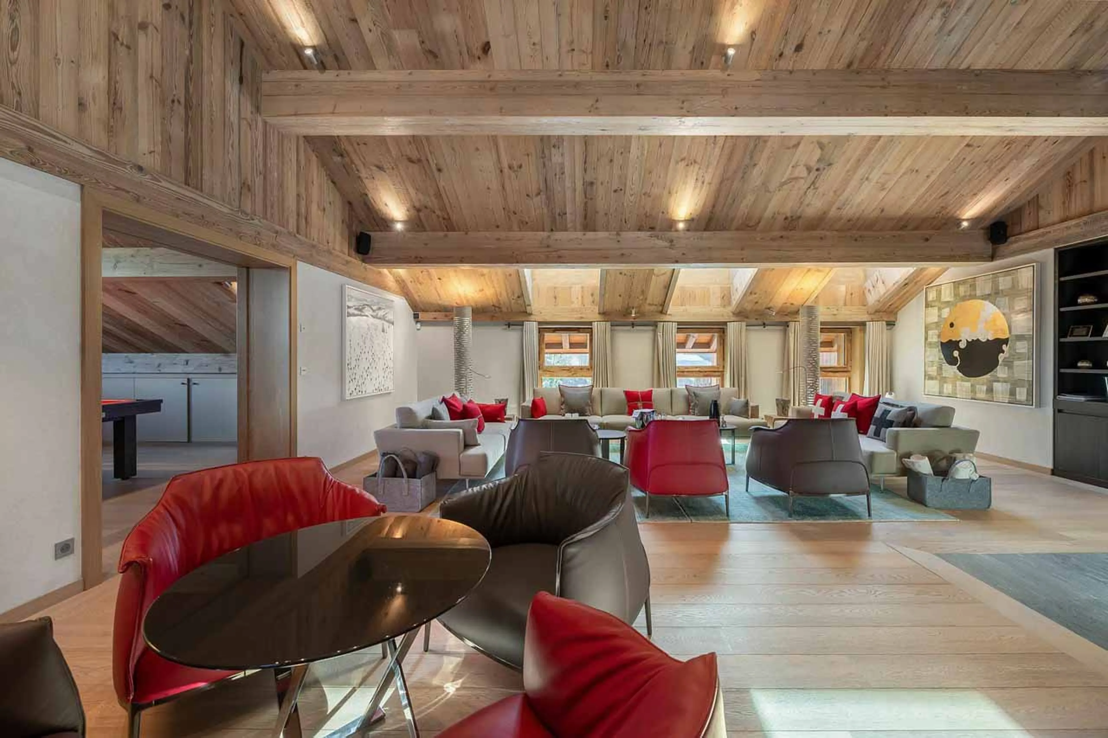 Living room seating at Chalet Les Sorbiers in Meribel