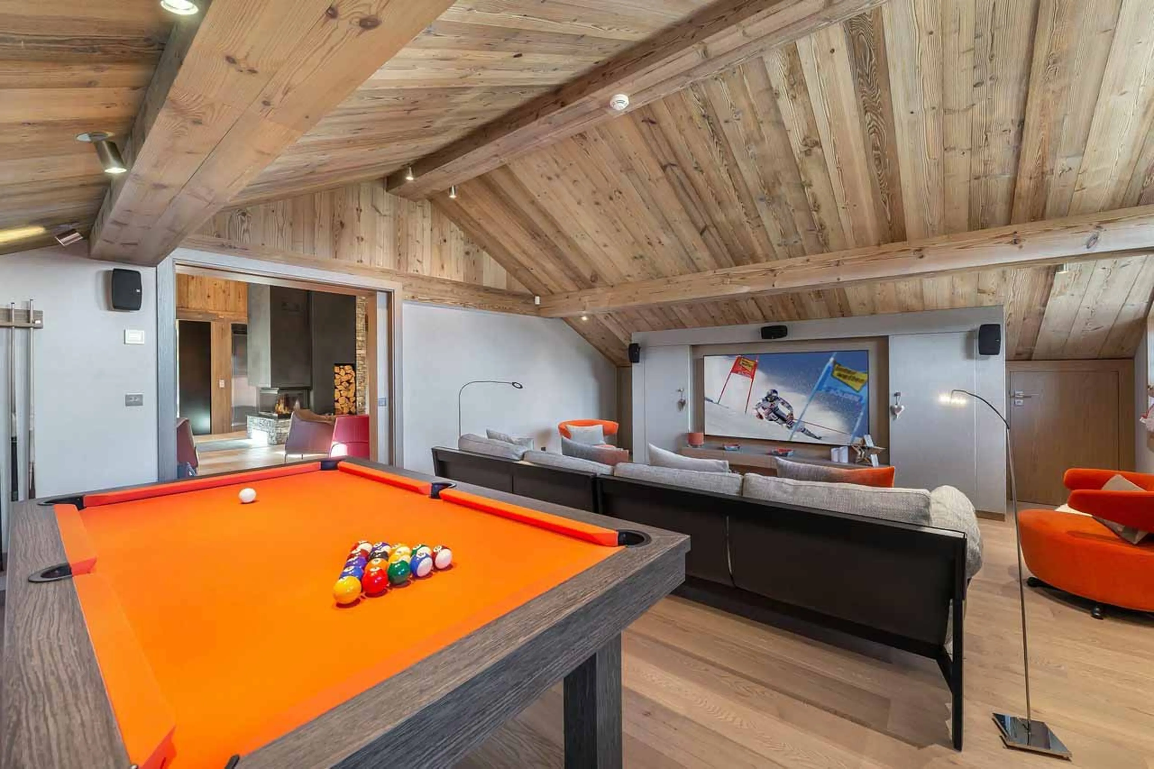 TV lounge at Chalet Les Sorbiers in Meribel