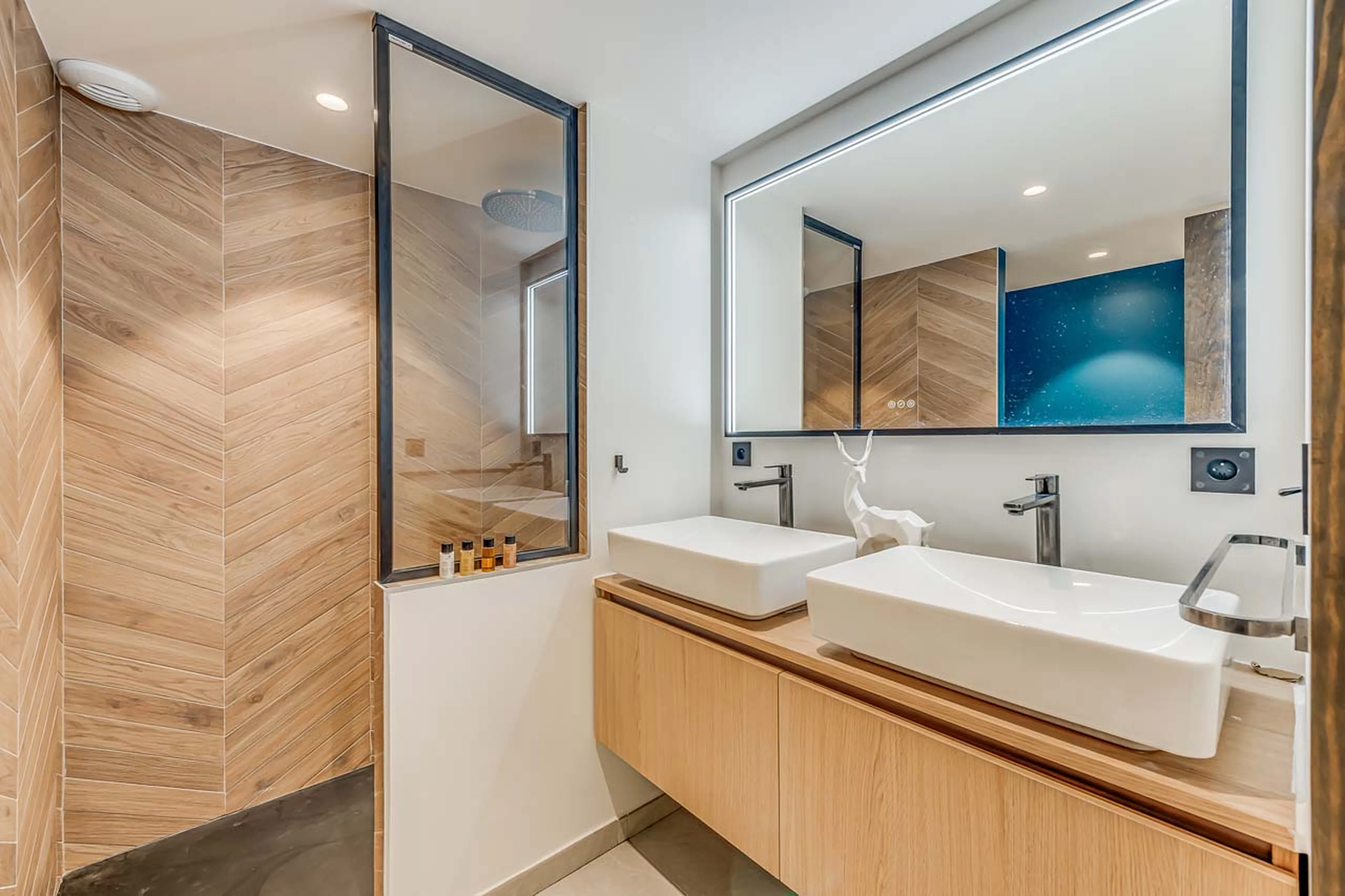 En-suite shower room in Chalet Les Sources de la Davie, Tignes