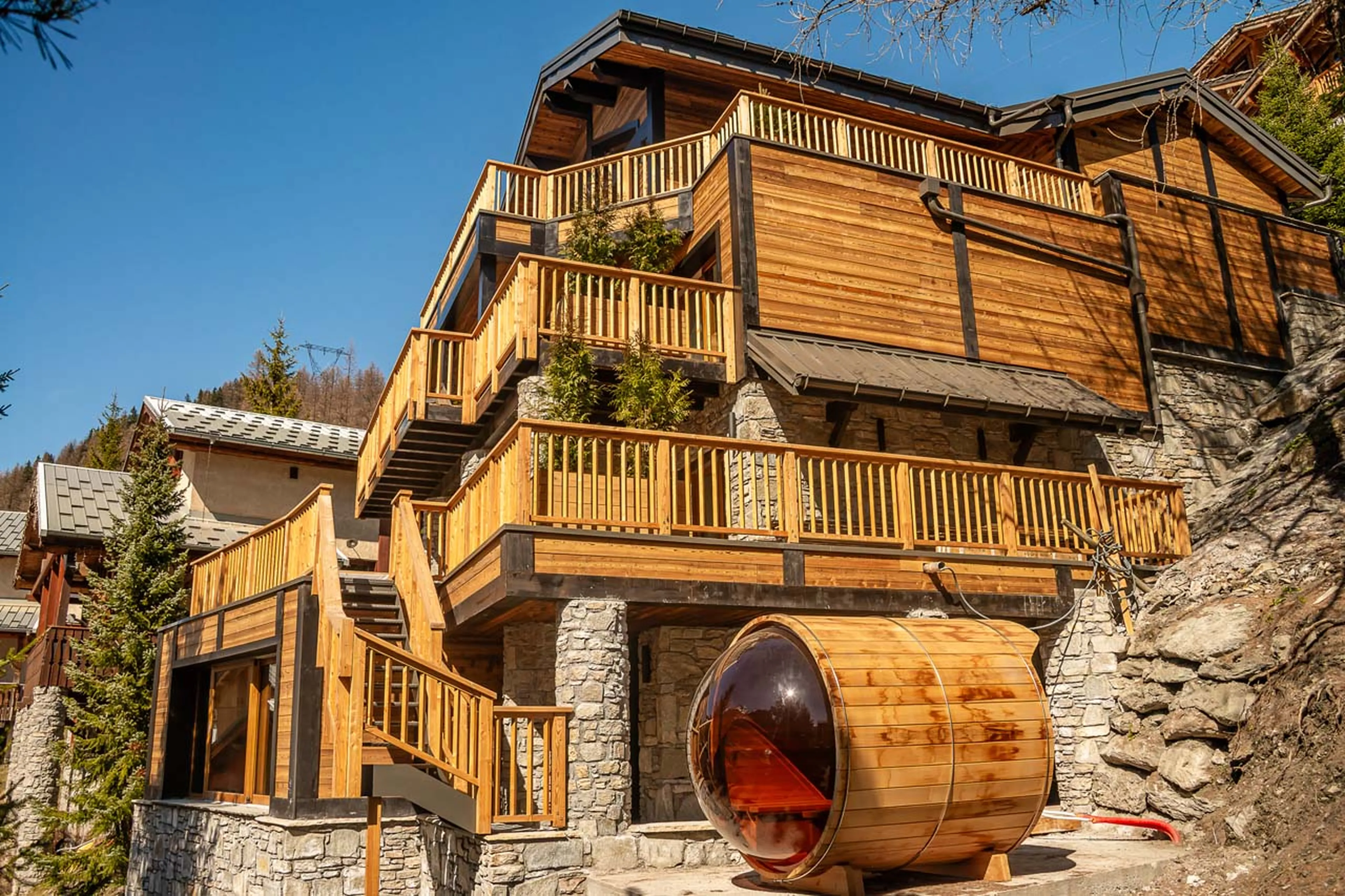 Exterior of Chalet Les Sources de la Davie, Tignes with sauna
