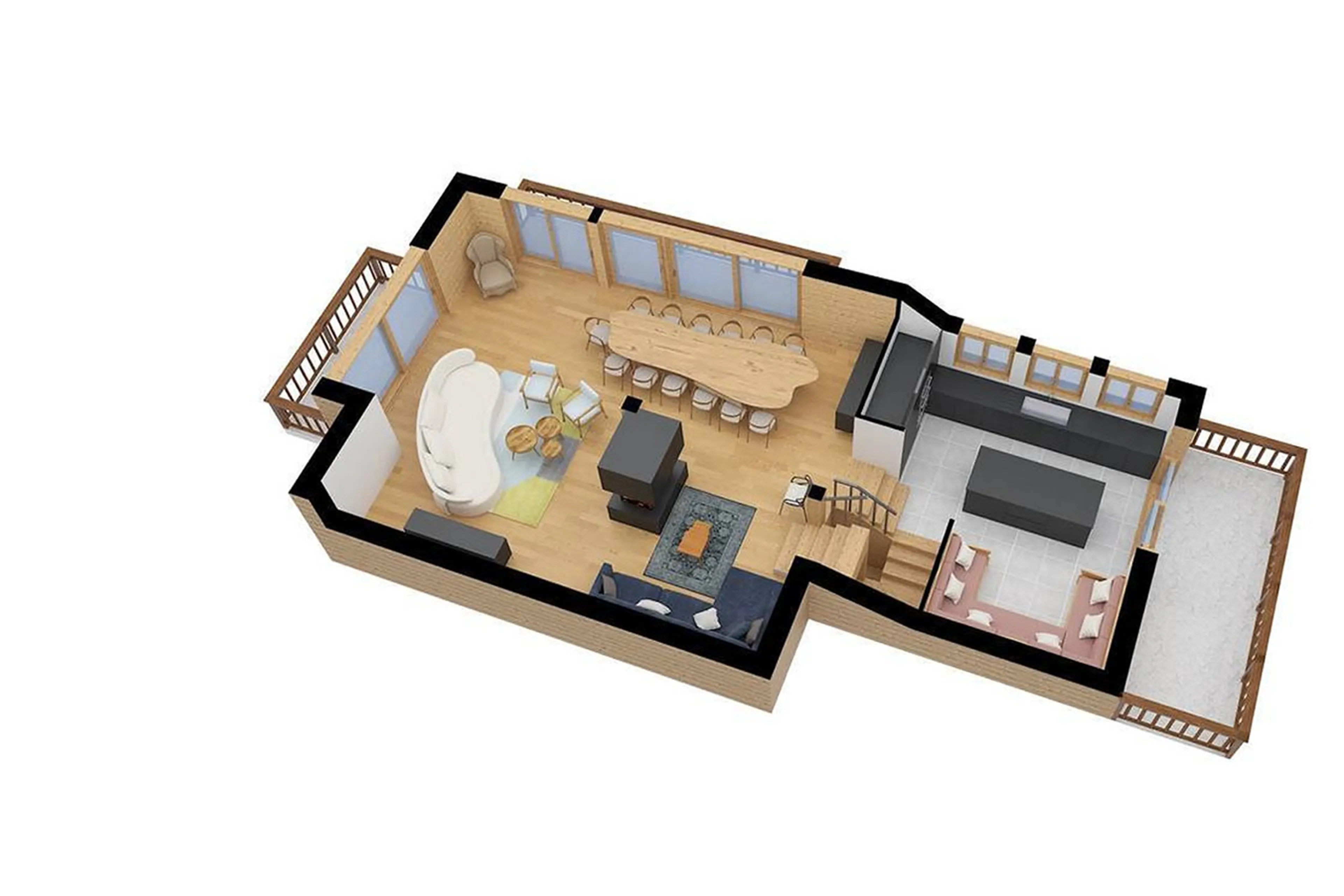 Level 2 floor plan of Chalet Les Voutes in Meribel