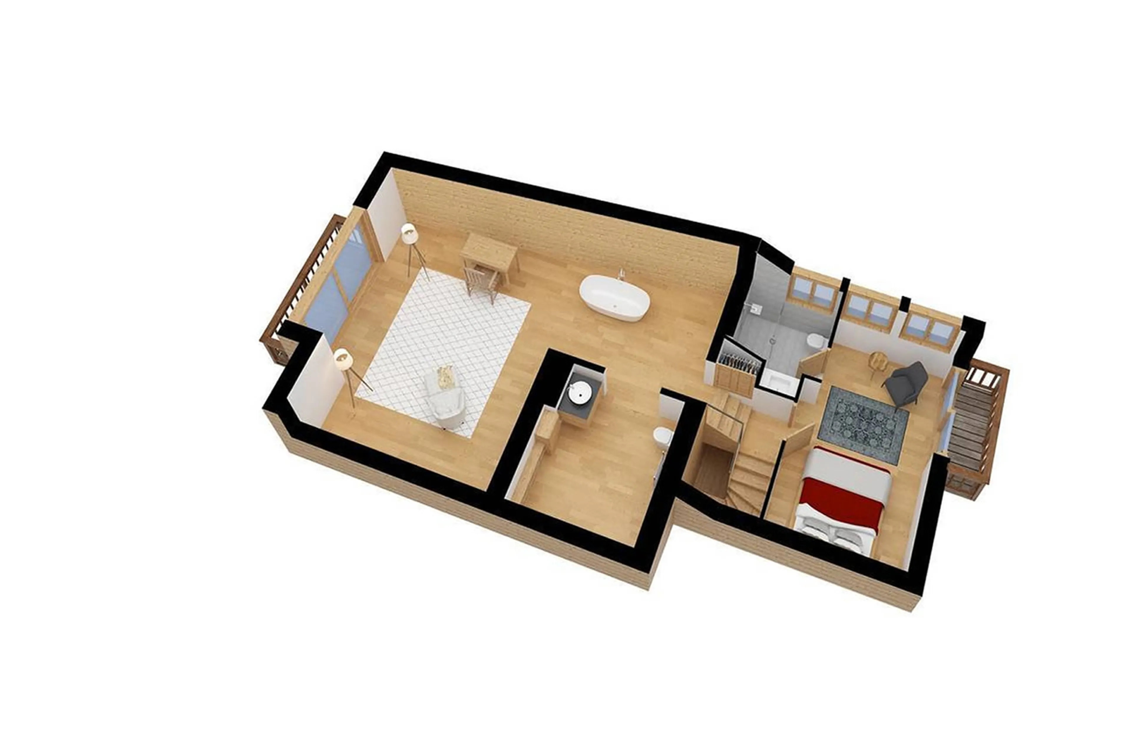 Level 3 floor plan of Chalet Les Voutes in Meribel
