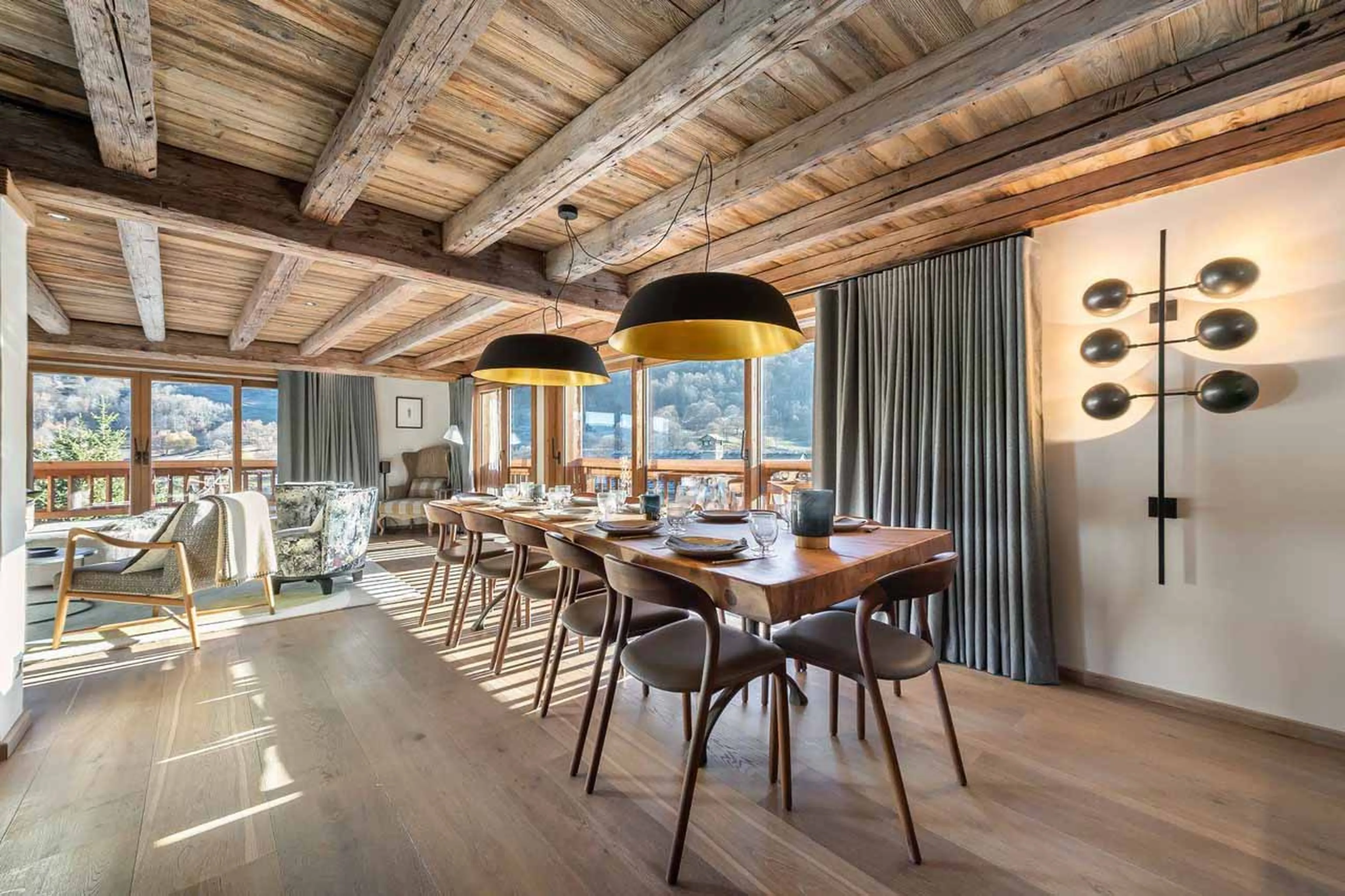 Dining table at Chalet Les Voutes in Meribel