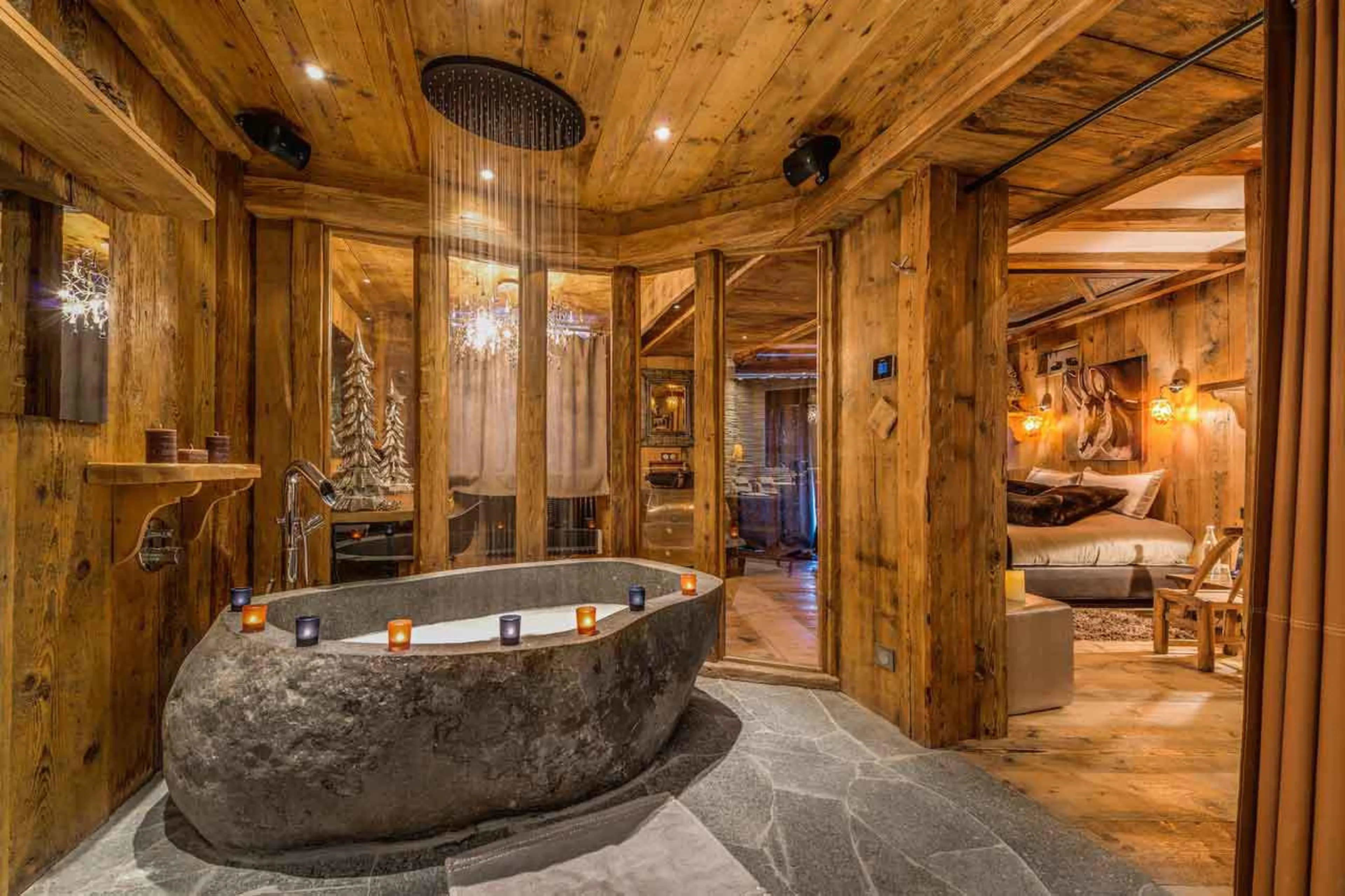 Bathroom one at Chalet Lhotse in Val d'Isere