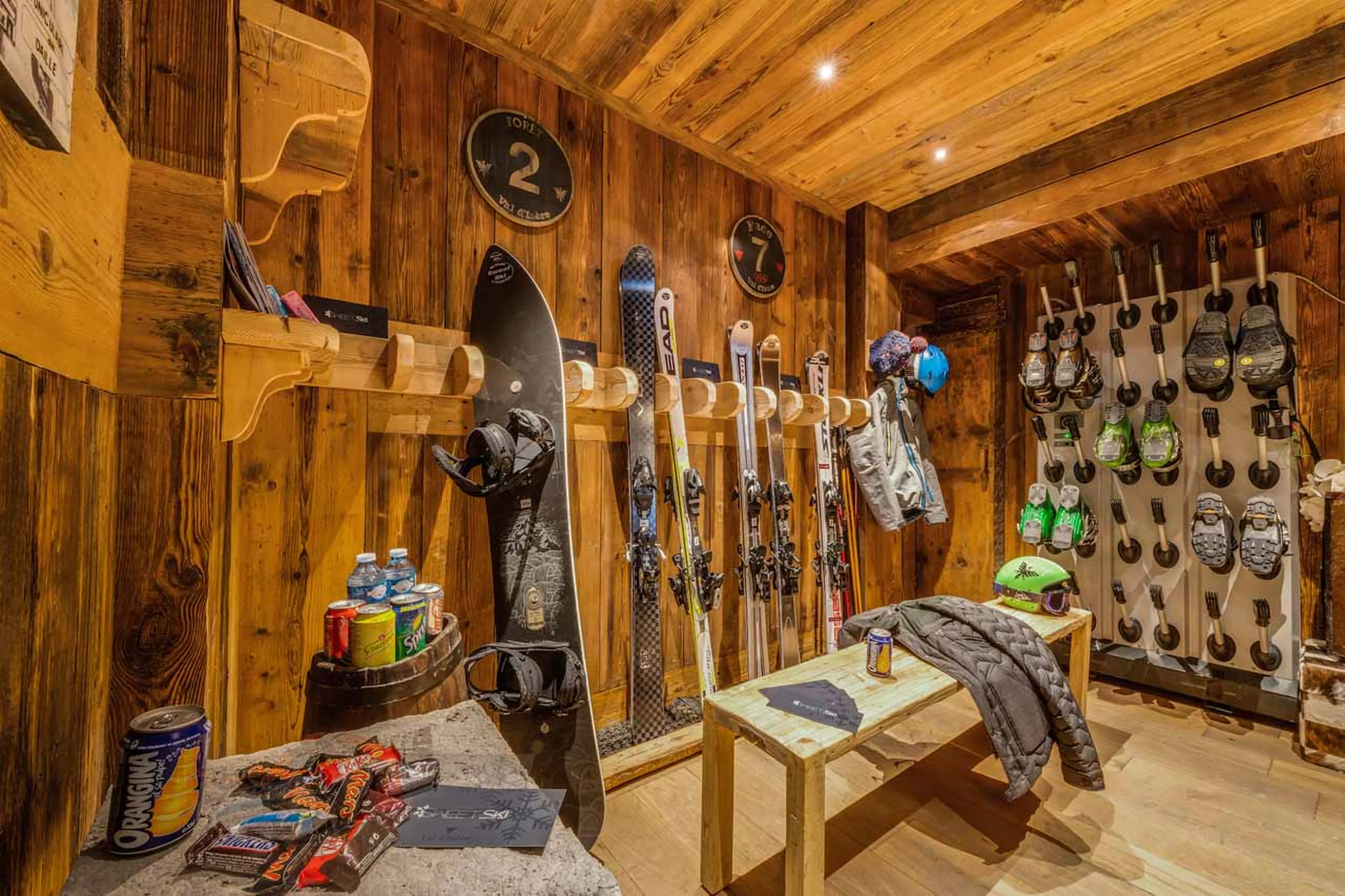 Ski room at Chalet Lhotse in Val d'Isere