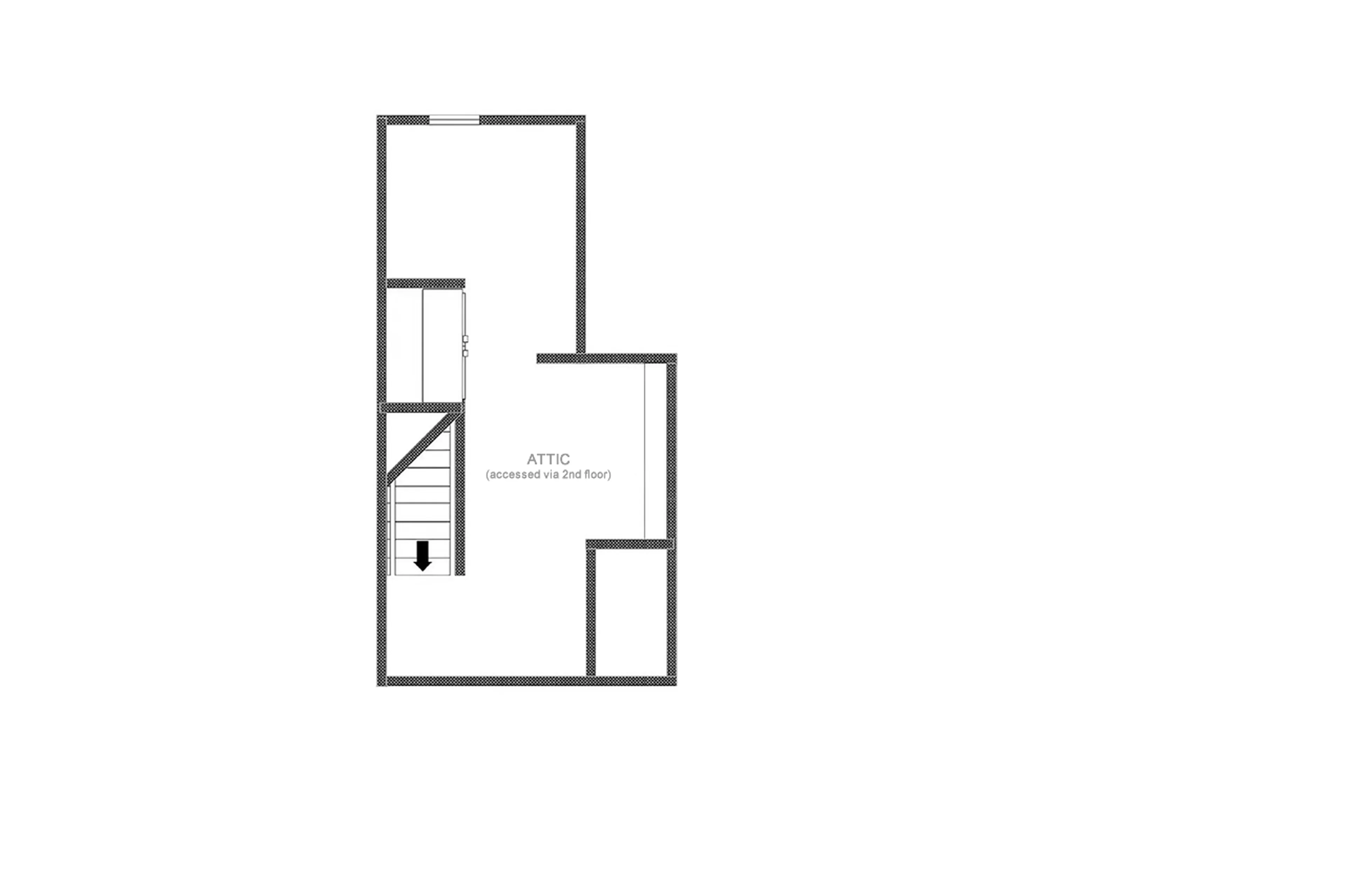 Attic floor plan of Chalet  L'Orchidée in Meribel