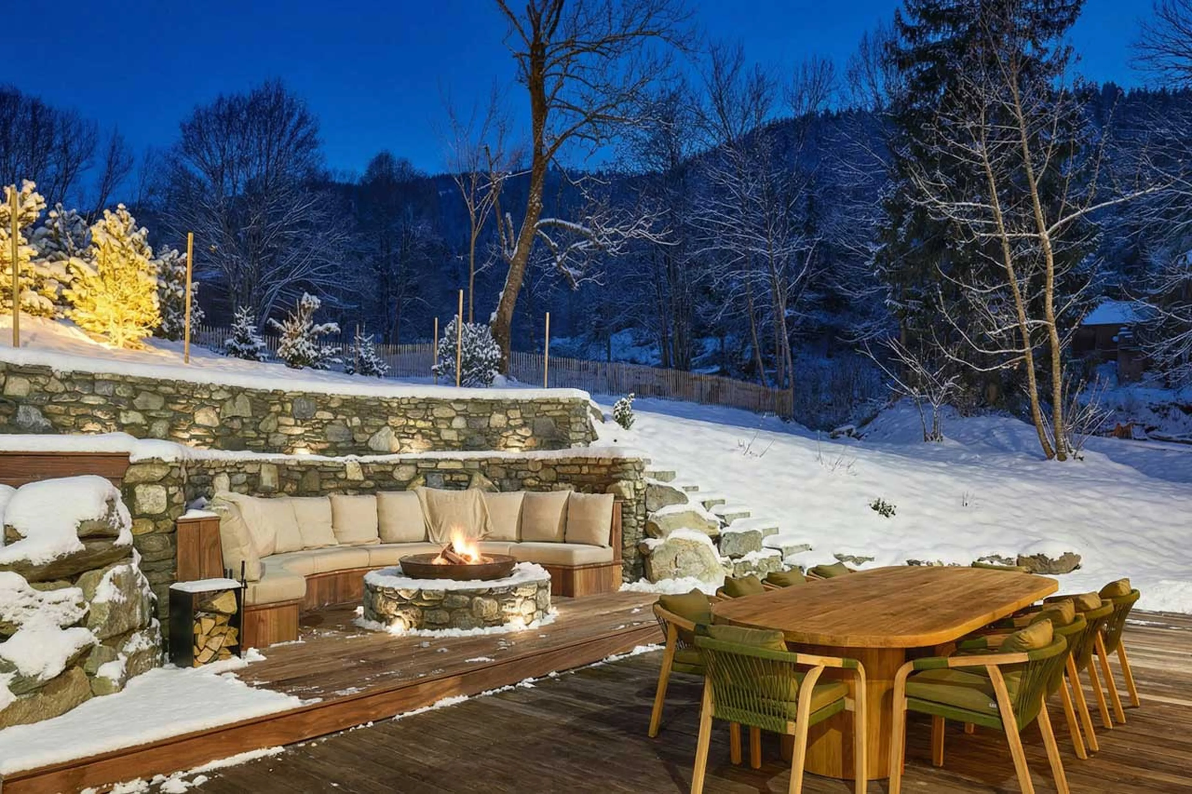 Terrace at Chalet L'Oree in Meribel