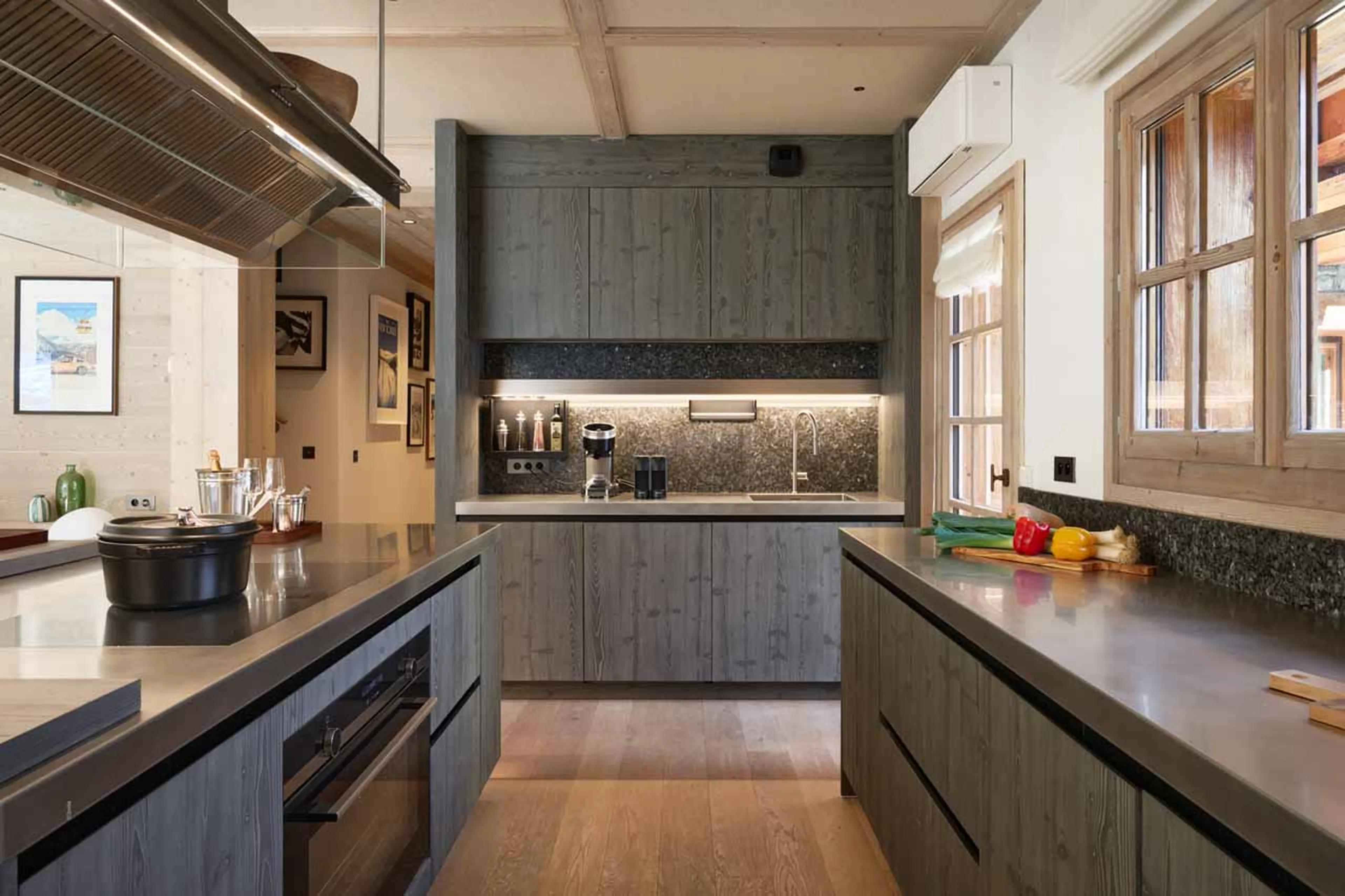Kitchen workspace at Chalet L'Oree in Meribel