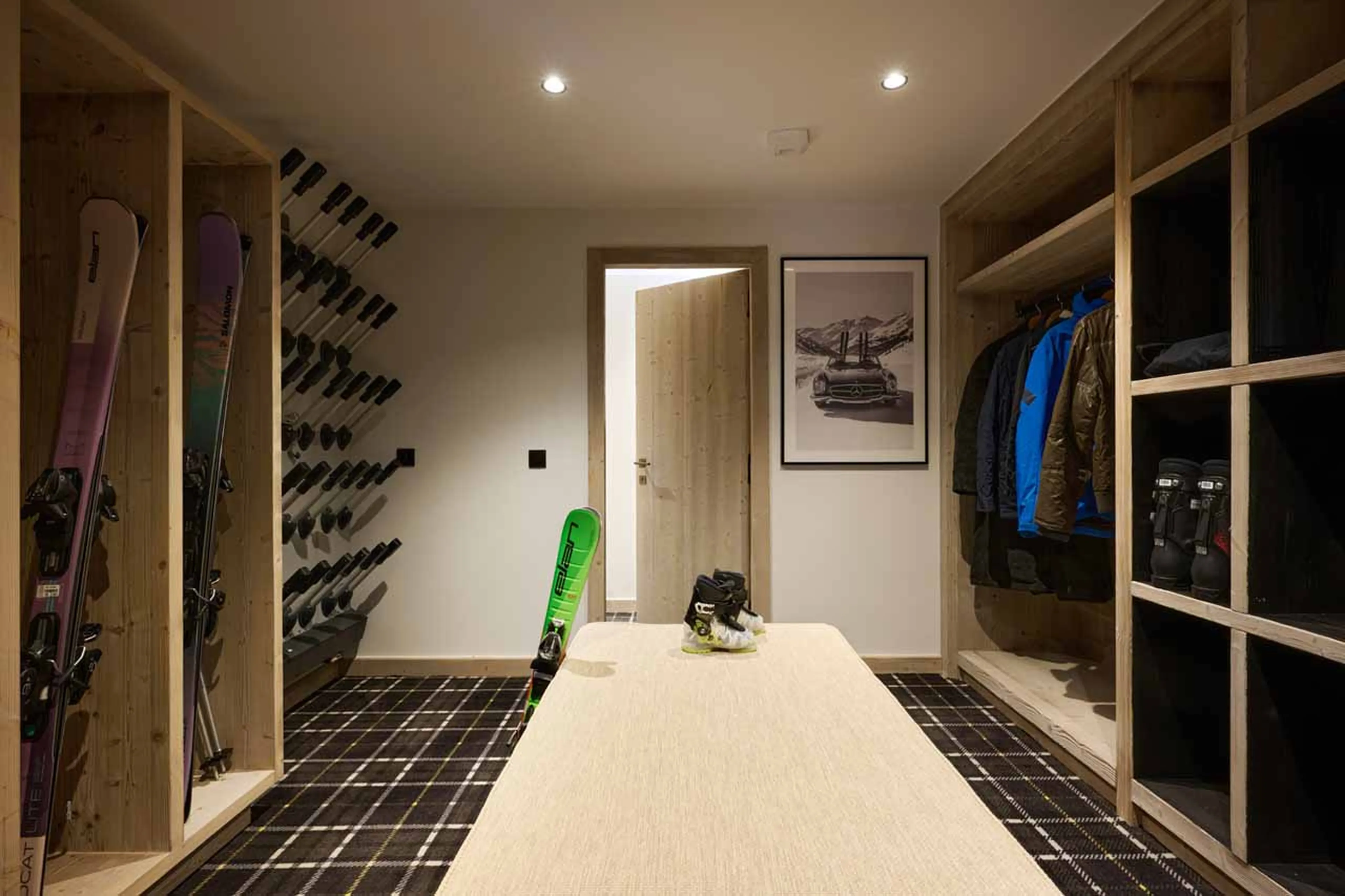 Ski room at Chalet L'Oree in Meribel