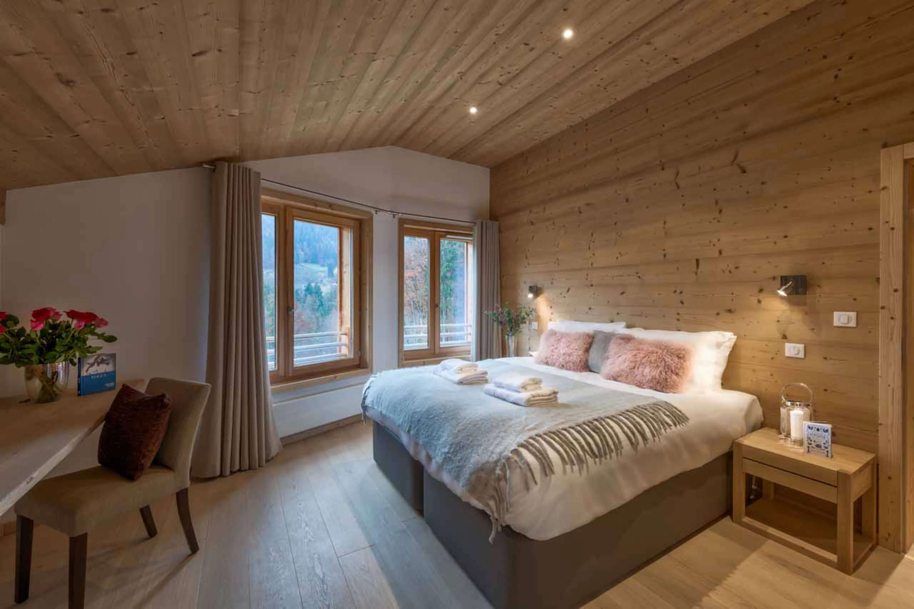Bedroom one at Chalet Lorne in Morzine