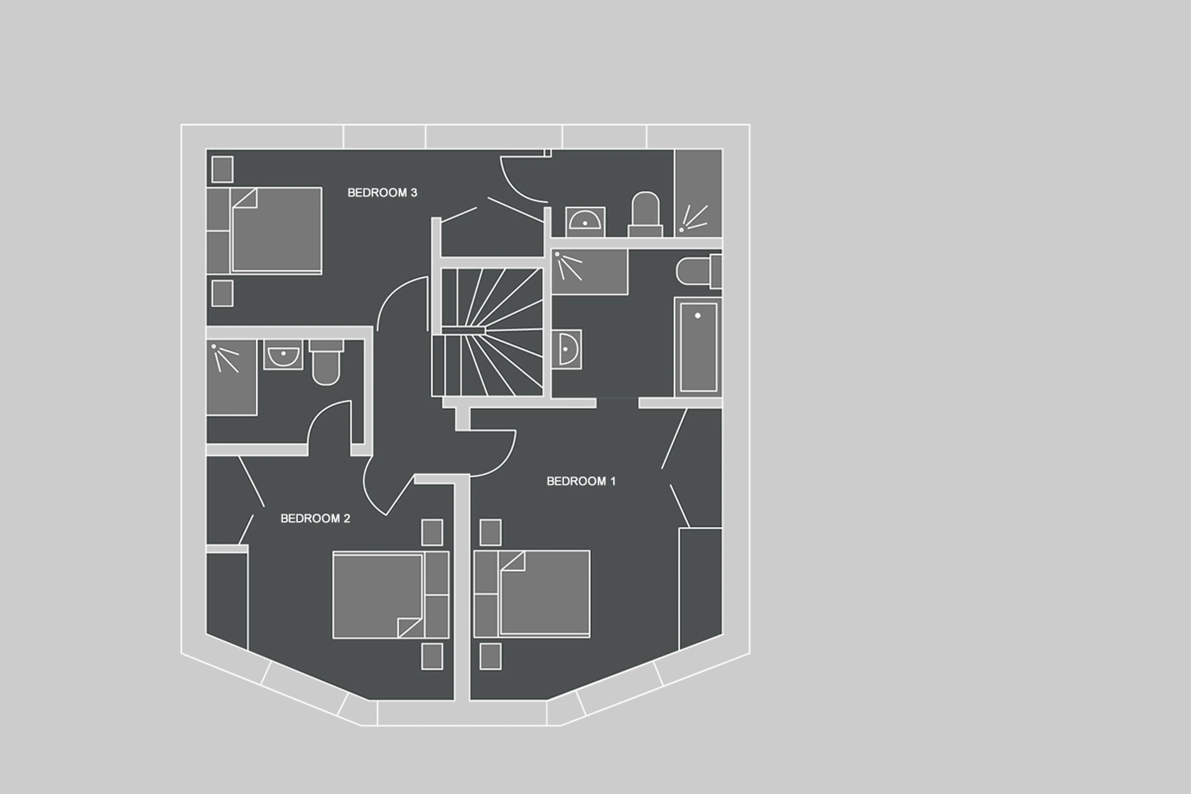 Level 2 floor plan of Chalet Lorne in Morzine