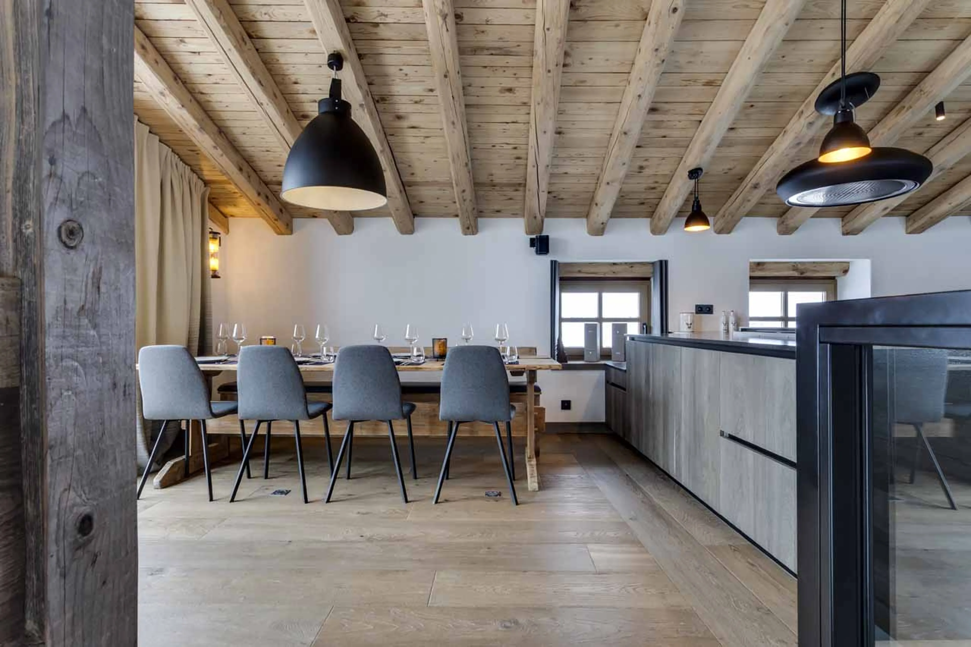 Dining area at Chalet Loup in Val d'Isere