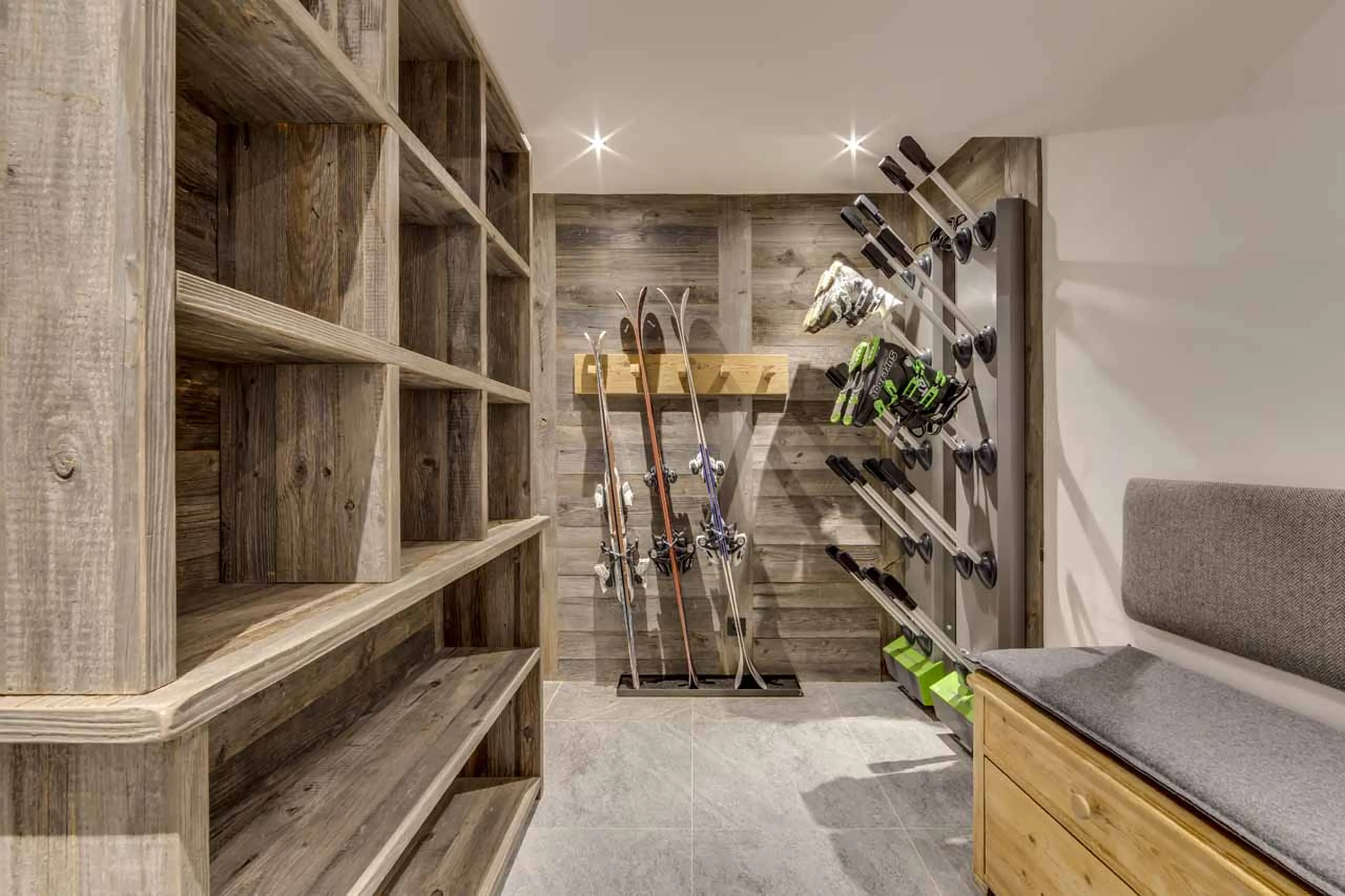 Ski room at Chalet Loup in Val d'Isere