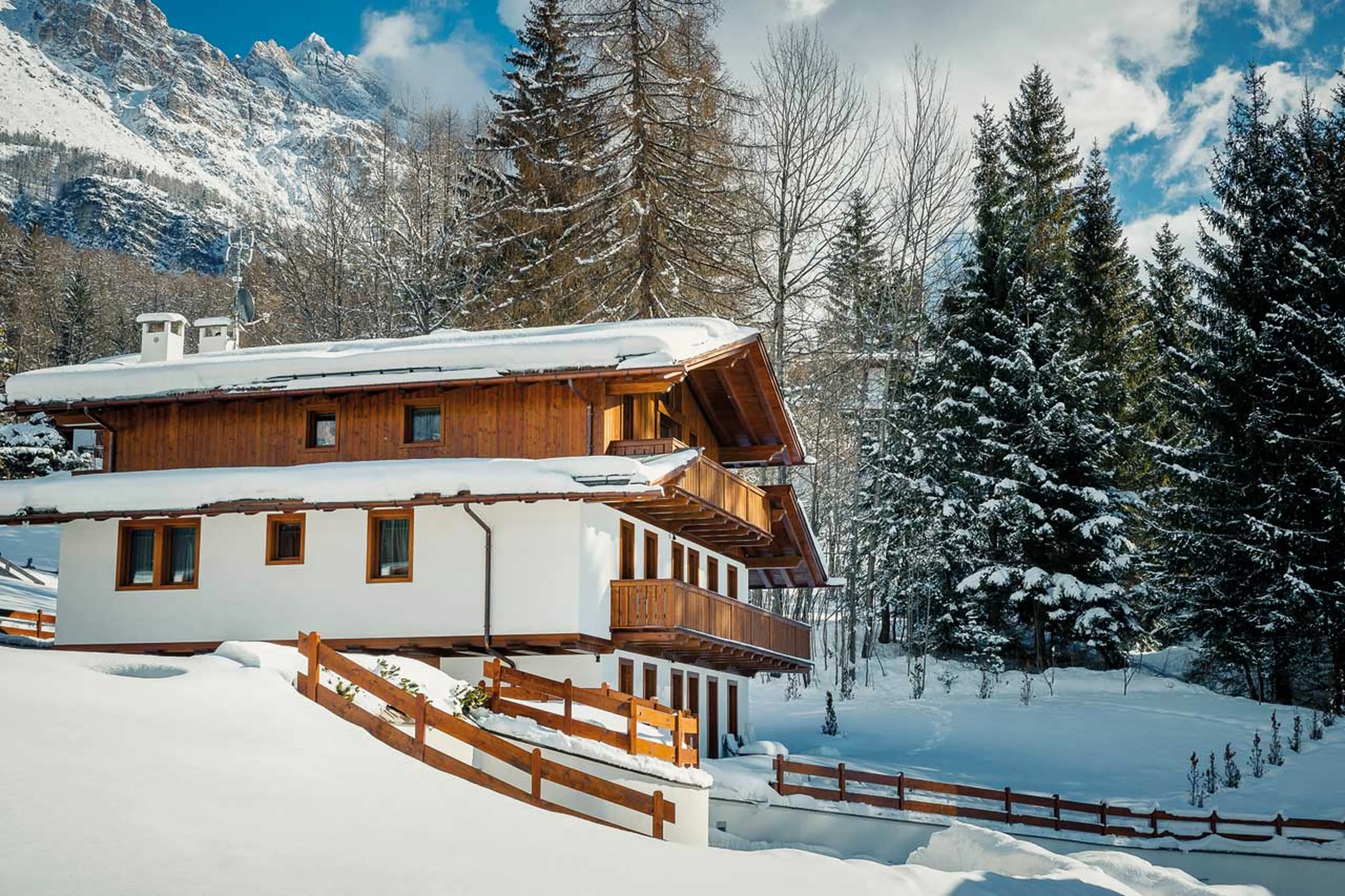 Exterior of Chalet LV | 02 in Cortina in winter