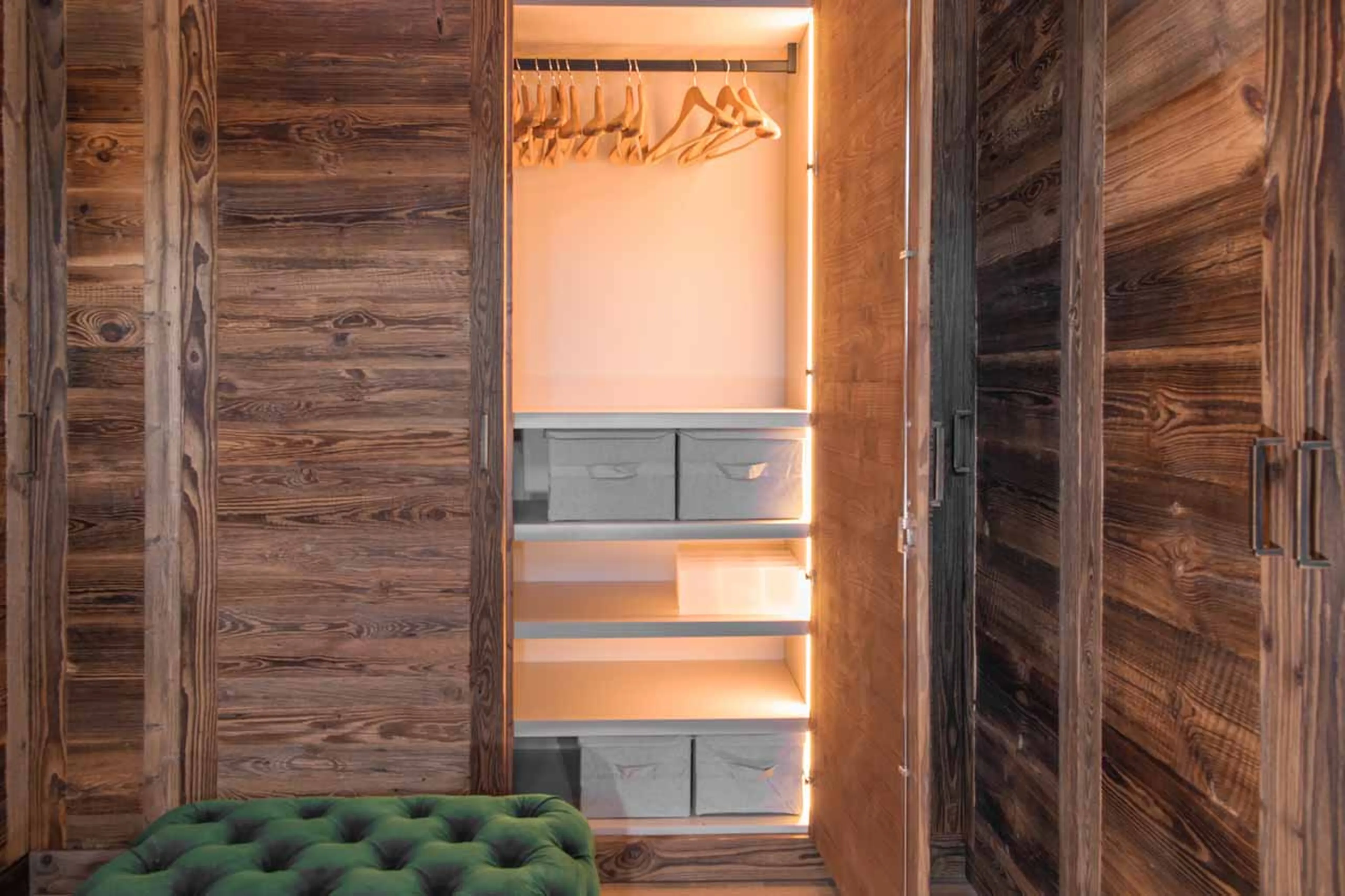 Dressing room at Chalet Lycka in Saas Fee