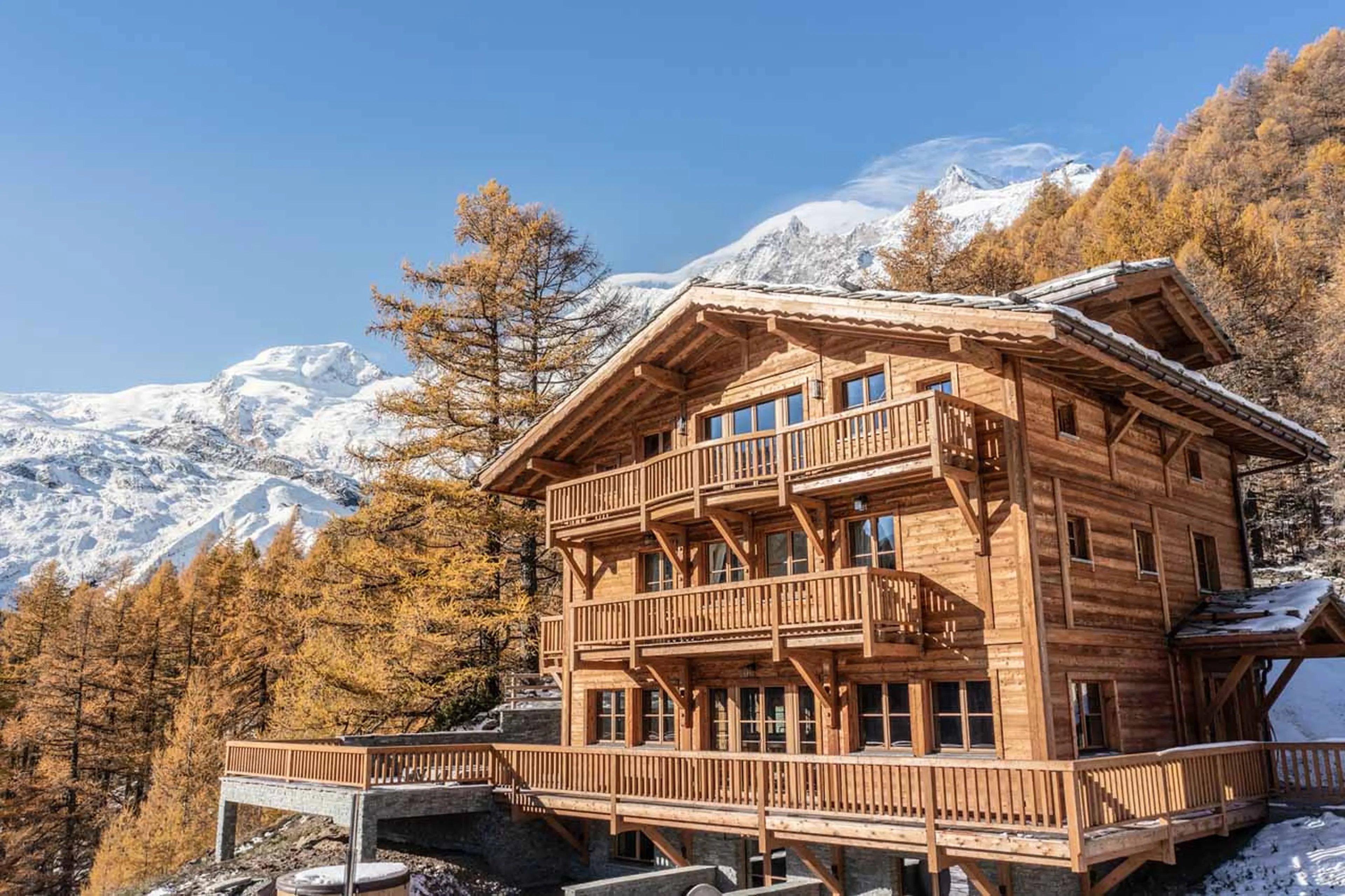 Exterior of Chalet Lycka in Saas Fee