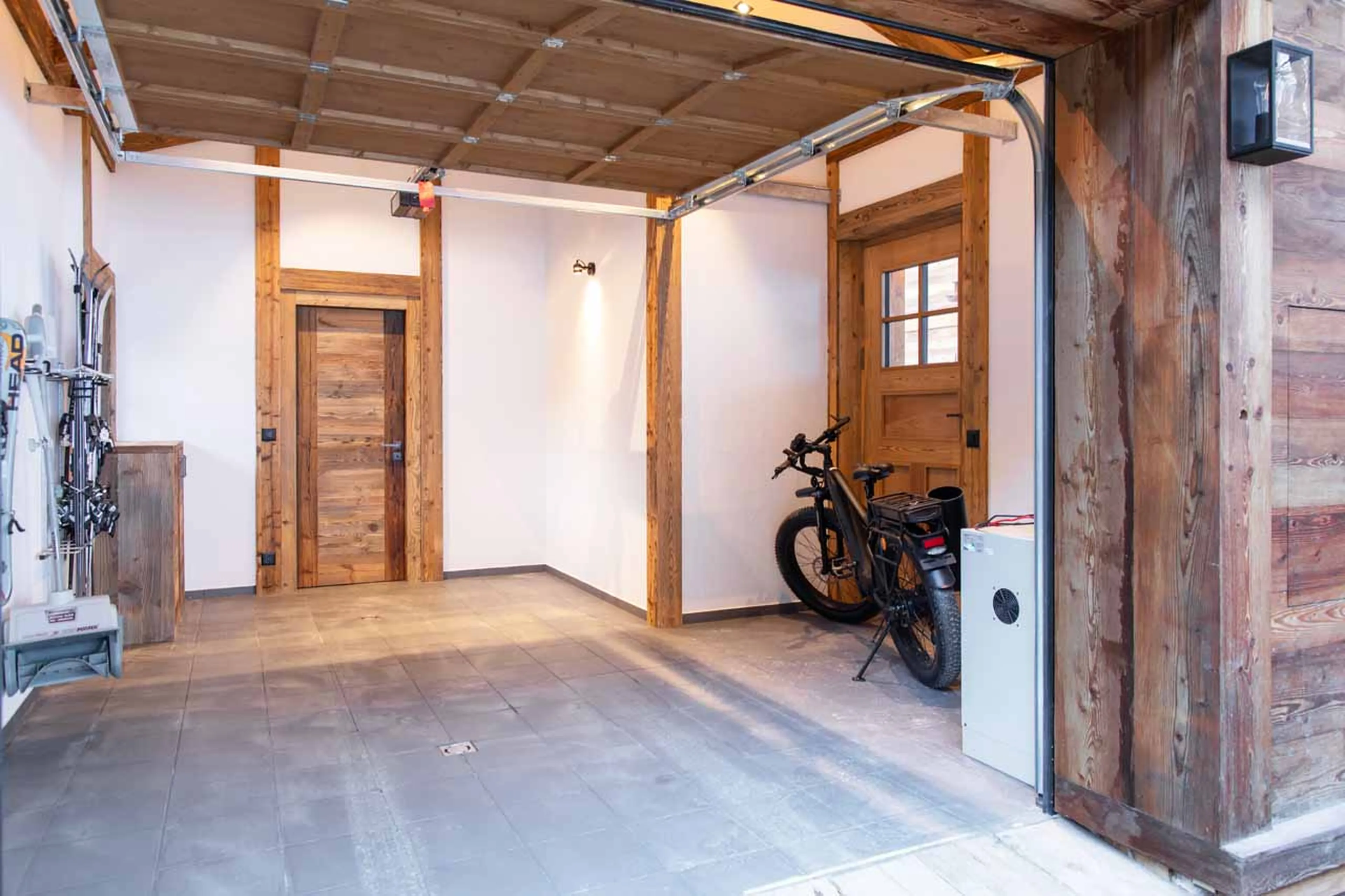 Garage and ski room at Chalet Lycka in Saas Fee