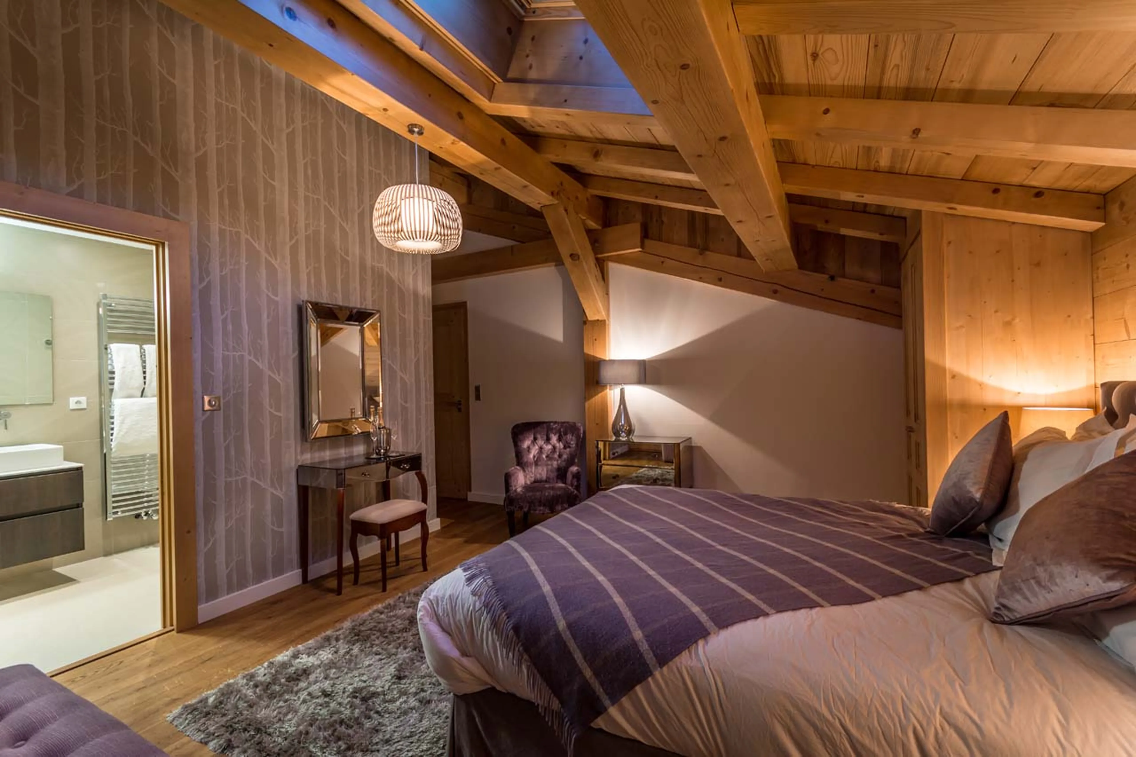 Bedroom two at Chalet M in Morzine