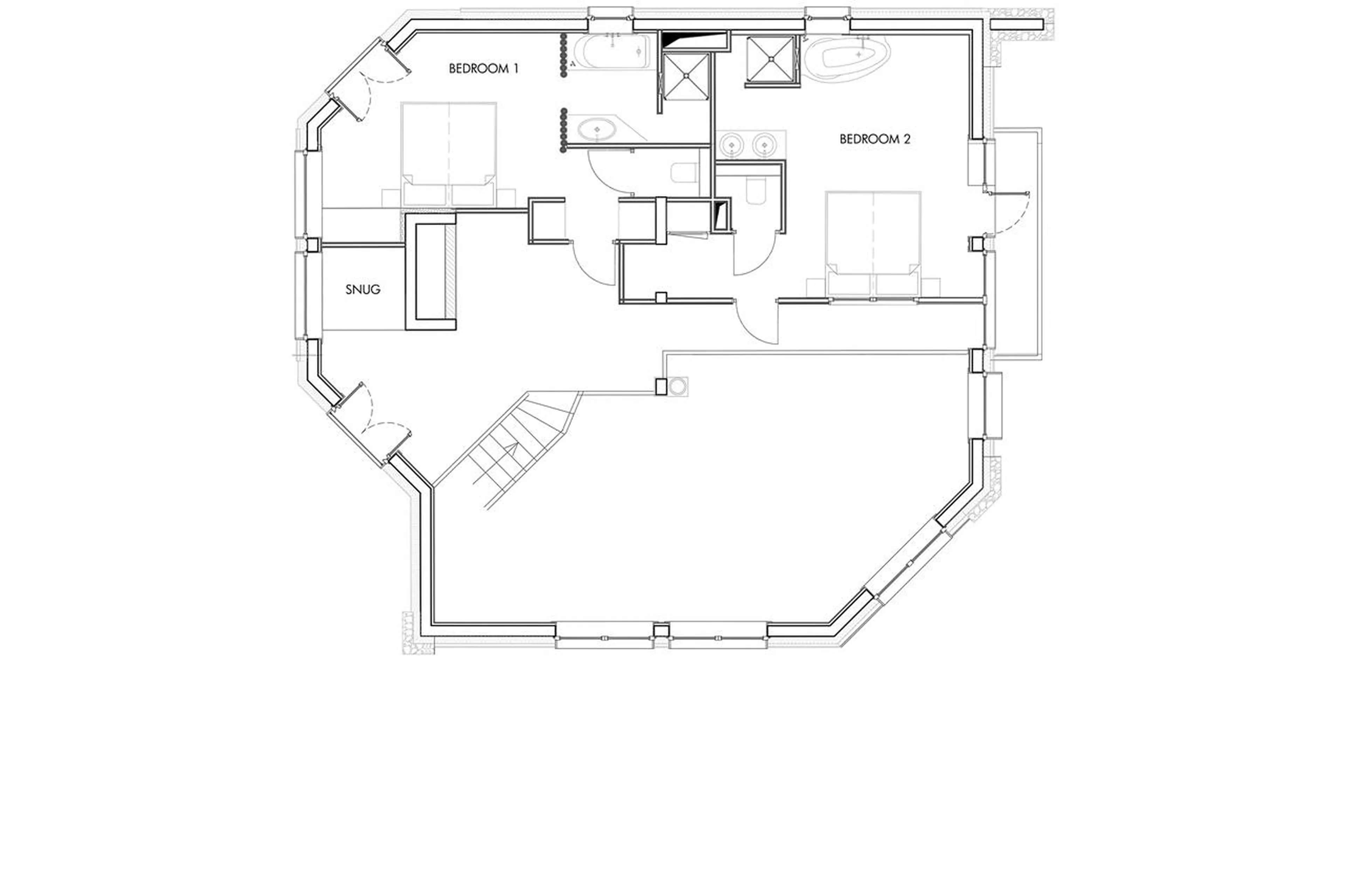 Level 3 floor plan of Chalet Machapuchare in Val d'Isere
