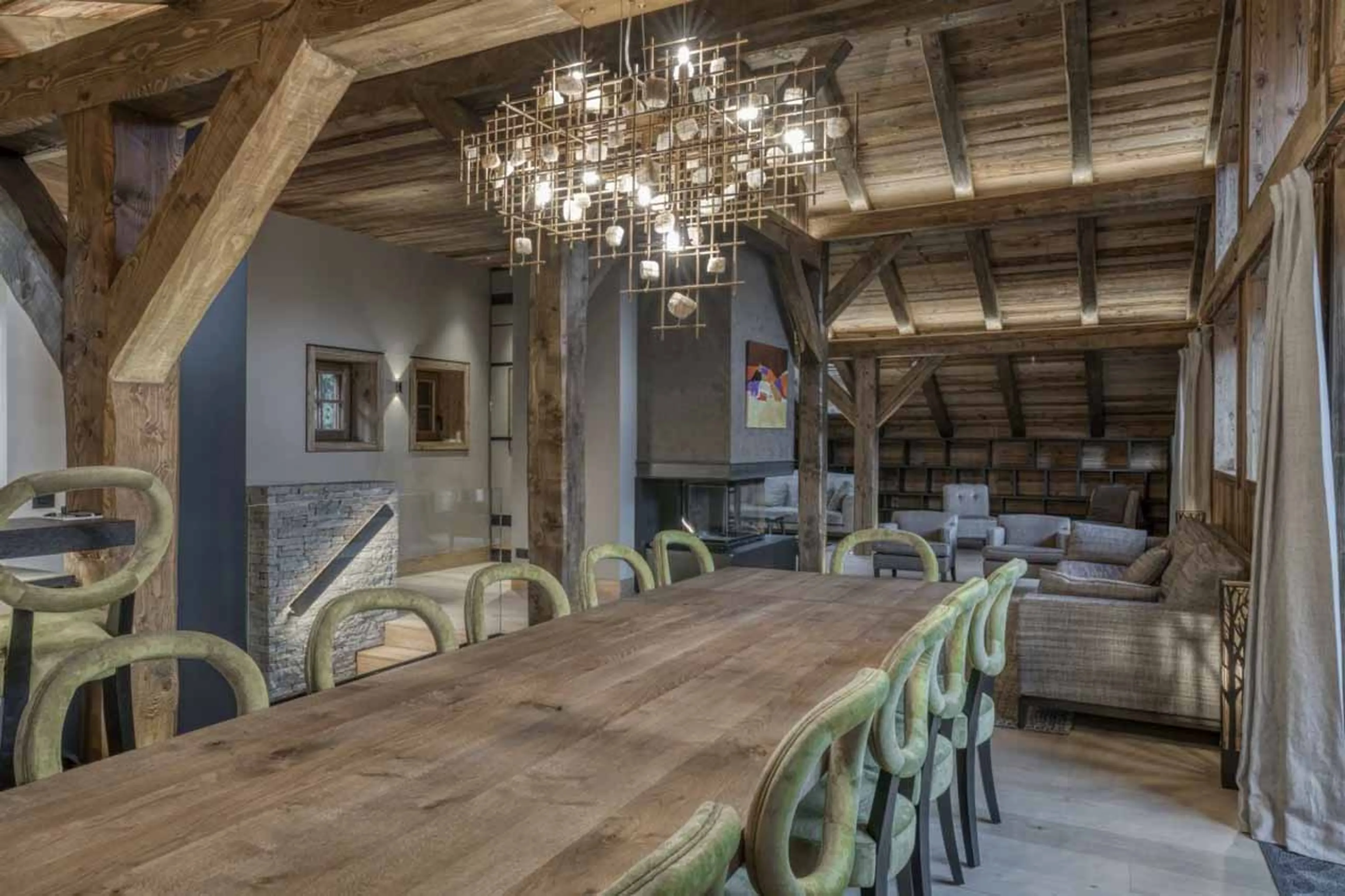 Dining table at Chalet Maier in Megeve