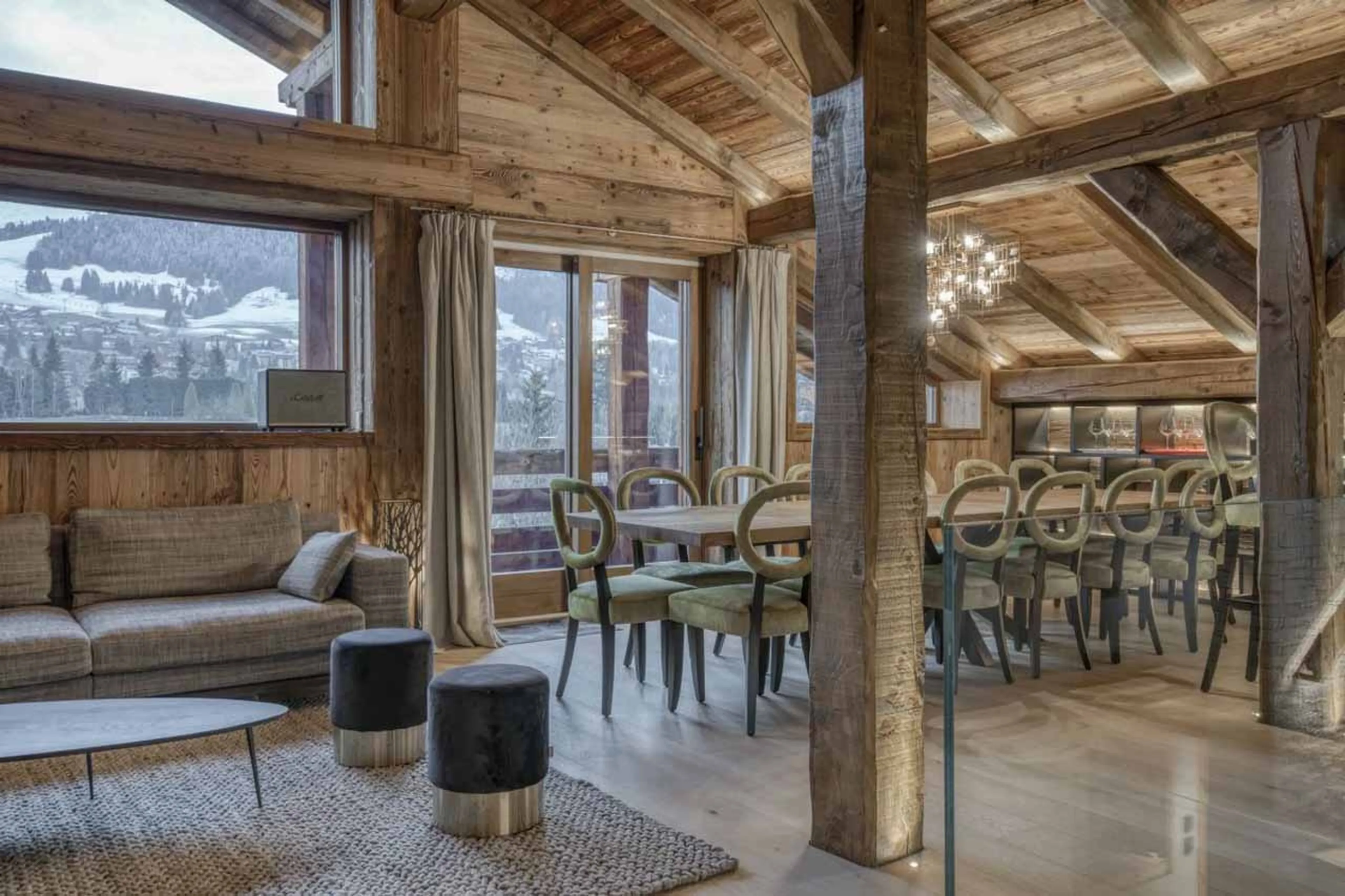 Dining area at Chalet Maier in Megeve