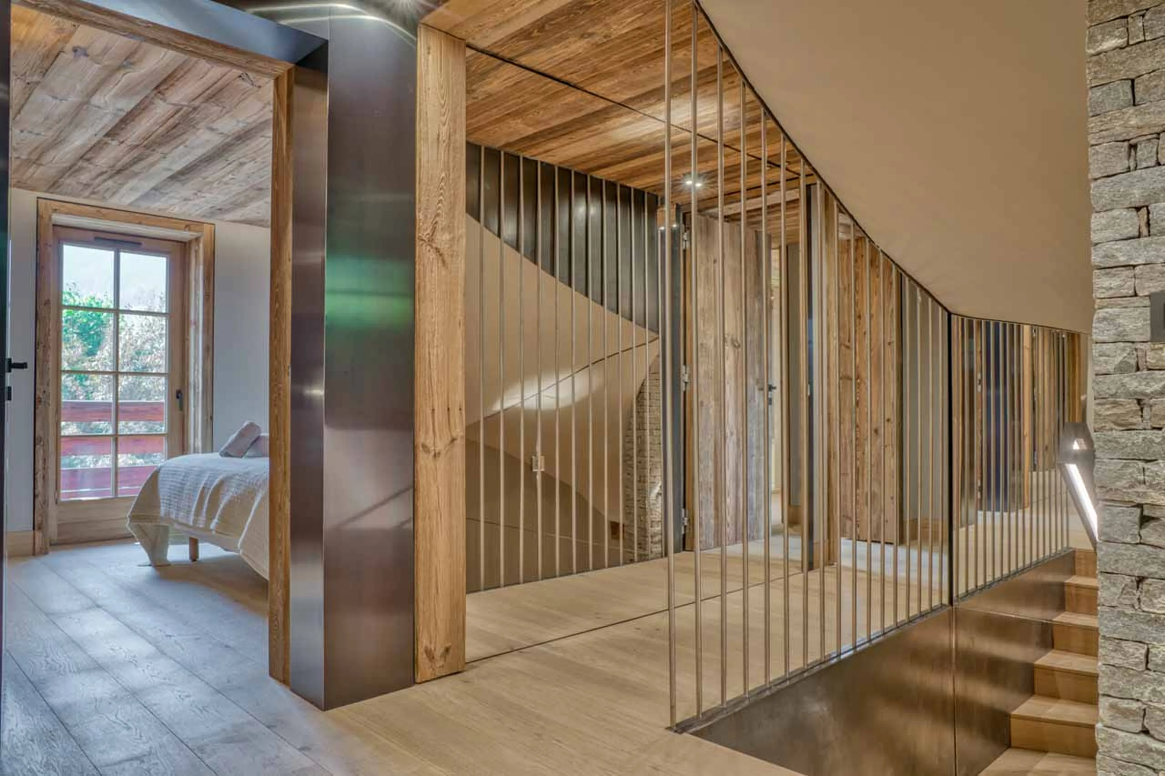Staircase at Chalet Maier in Megeve