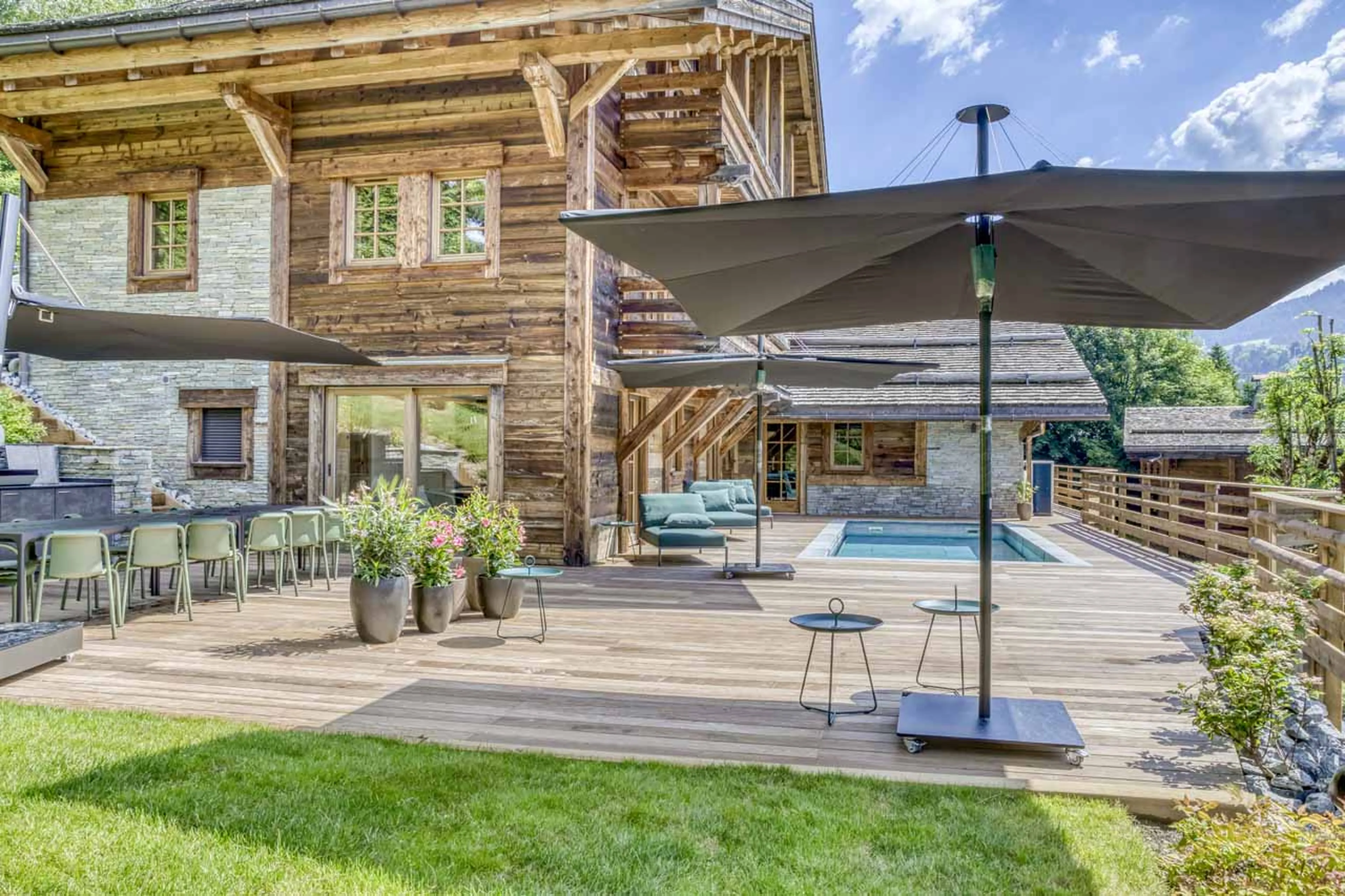 Terrace at Chalet Maier in Megeve