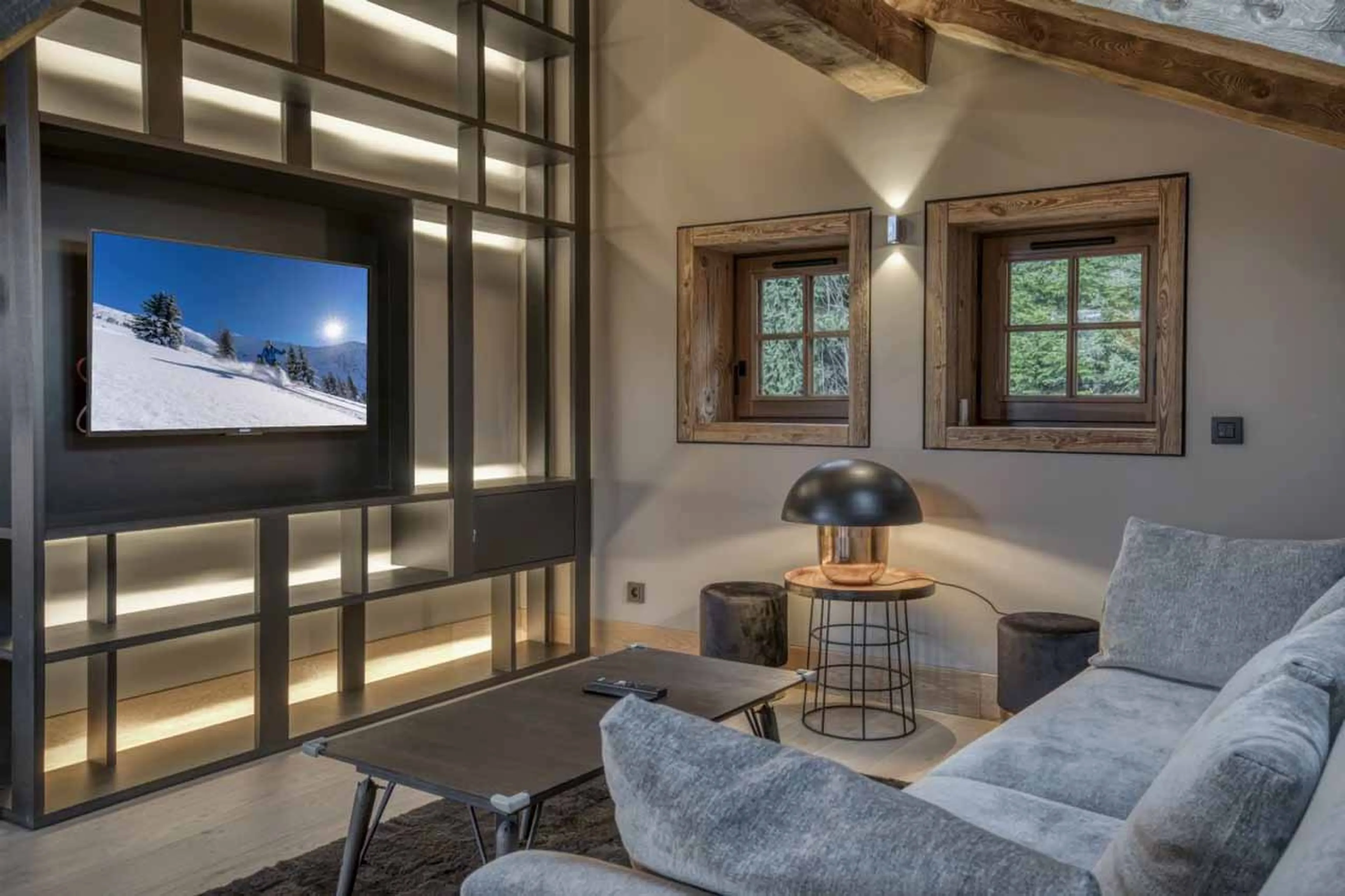 TV nook at Chalet Maier in Megeve