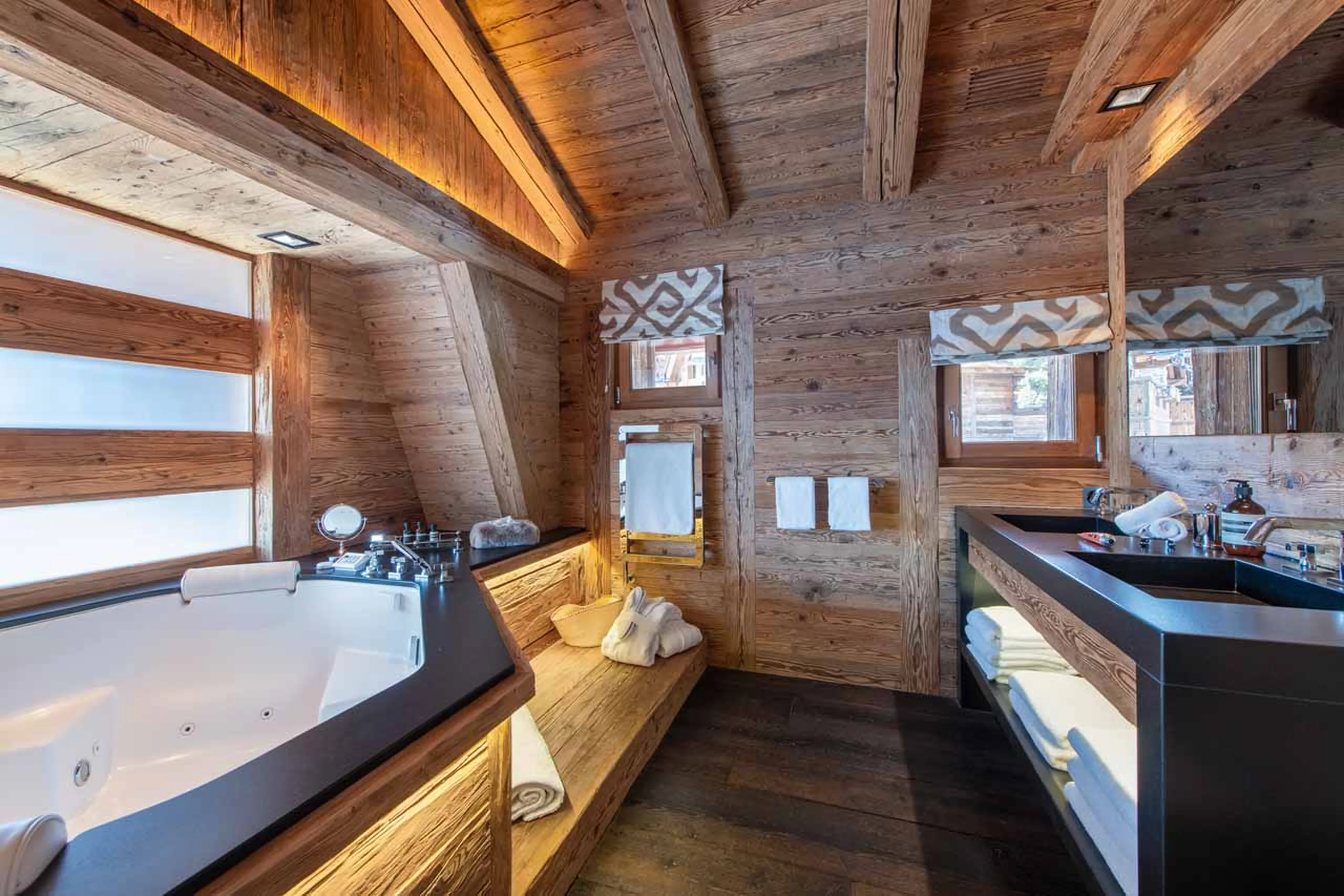 Master bathroom at Chalet Makini in Verbier