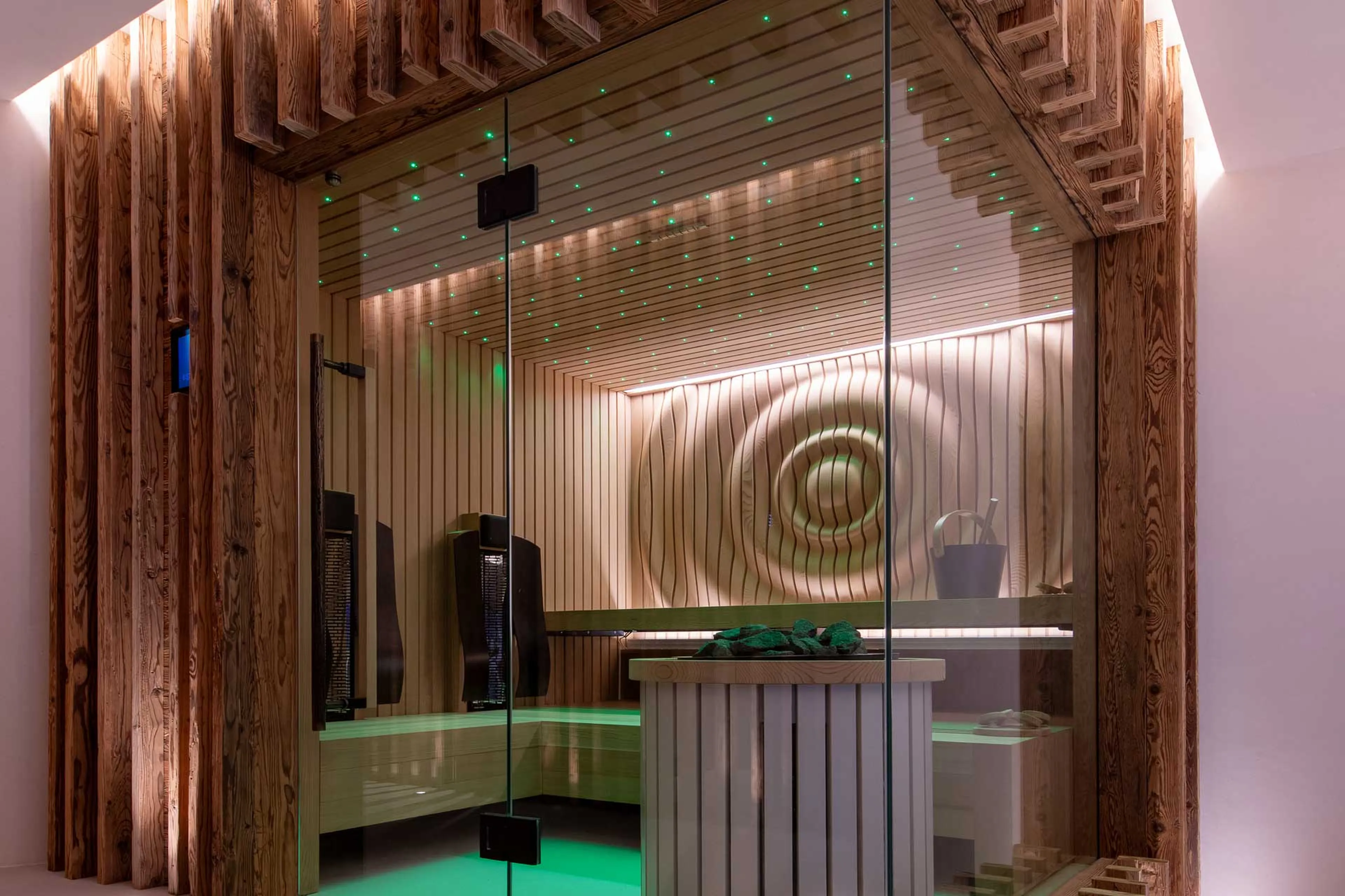 Sauna in spa of Chalet Makini in Verbier